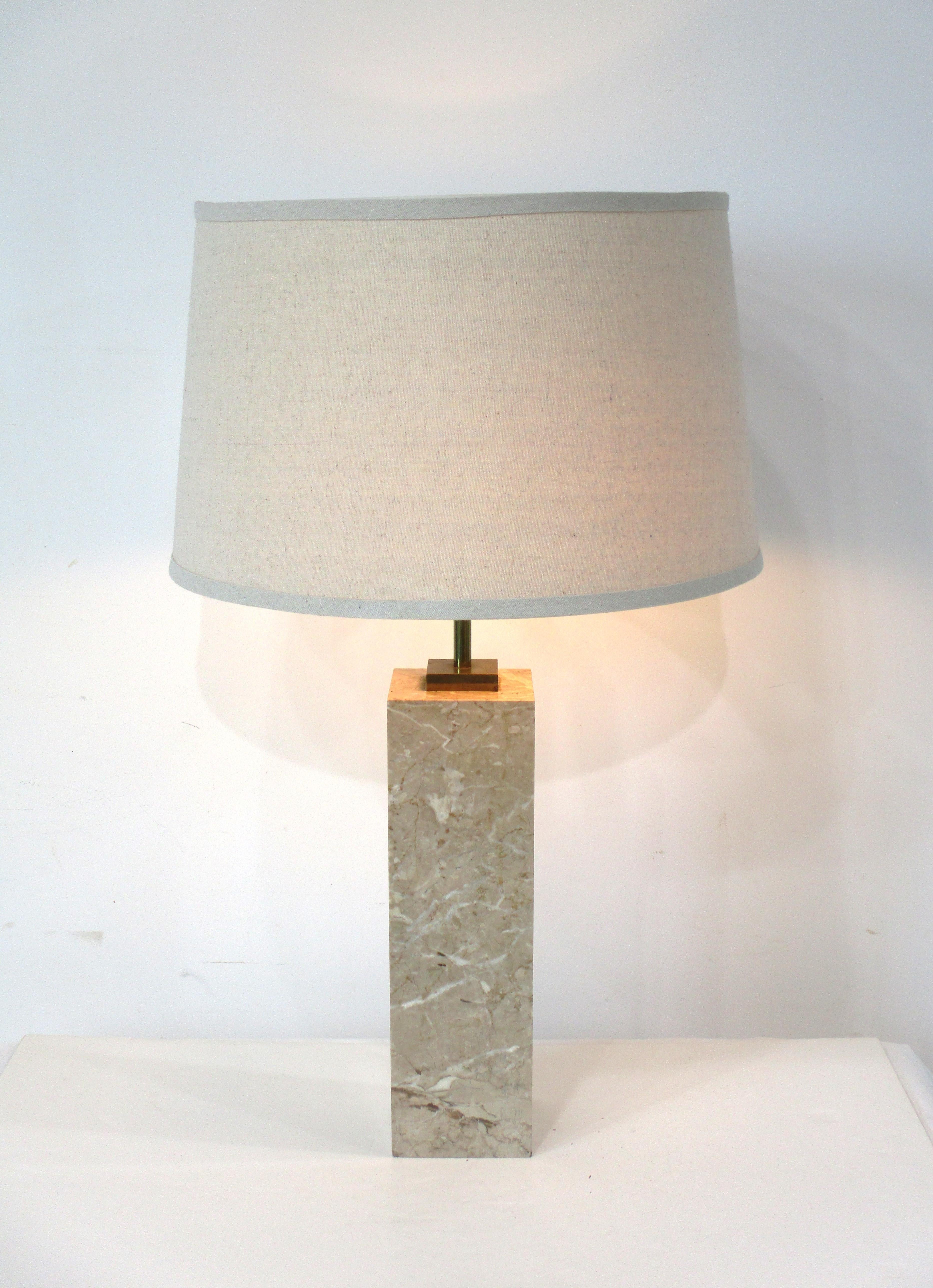 T.H. Robs John - Gibbings Marble Table Lamp for Hansen For Sale 1