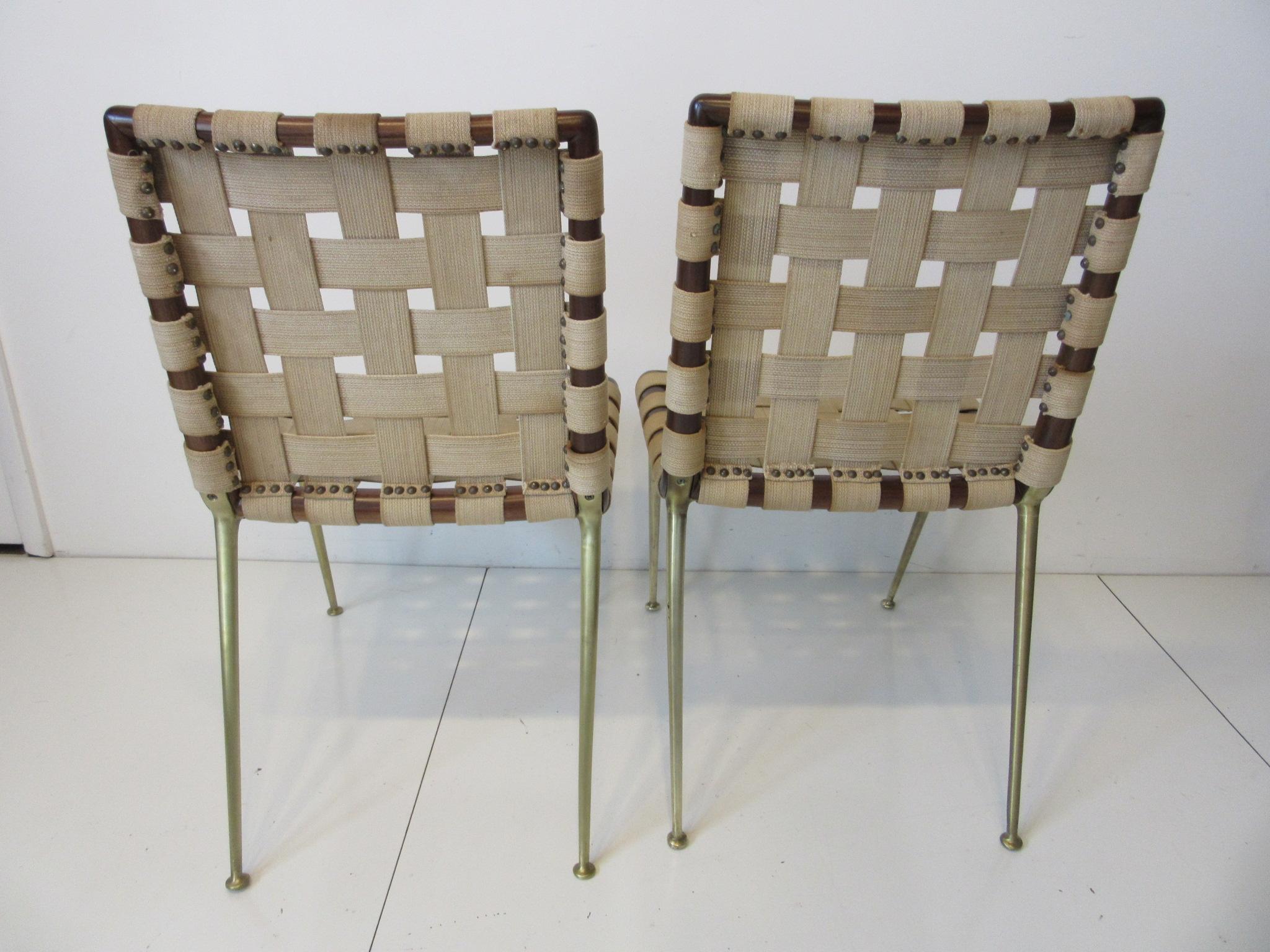 American T.H. Robsjohn-Gibbings Strap Chairs for Widdicomb