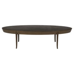 T.H. Robsjohn-Gibbings American Mid-Century Oval Wooden Cocktail / Coffee Table