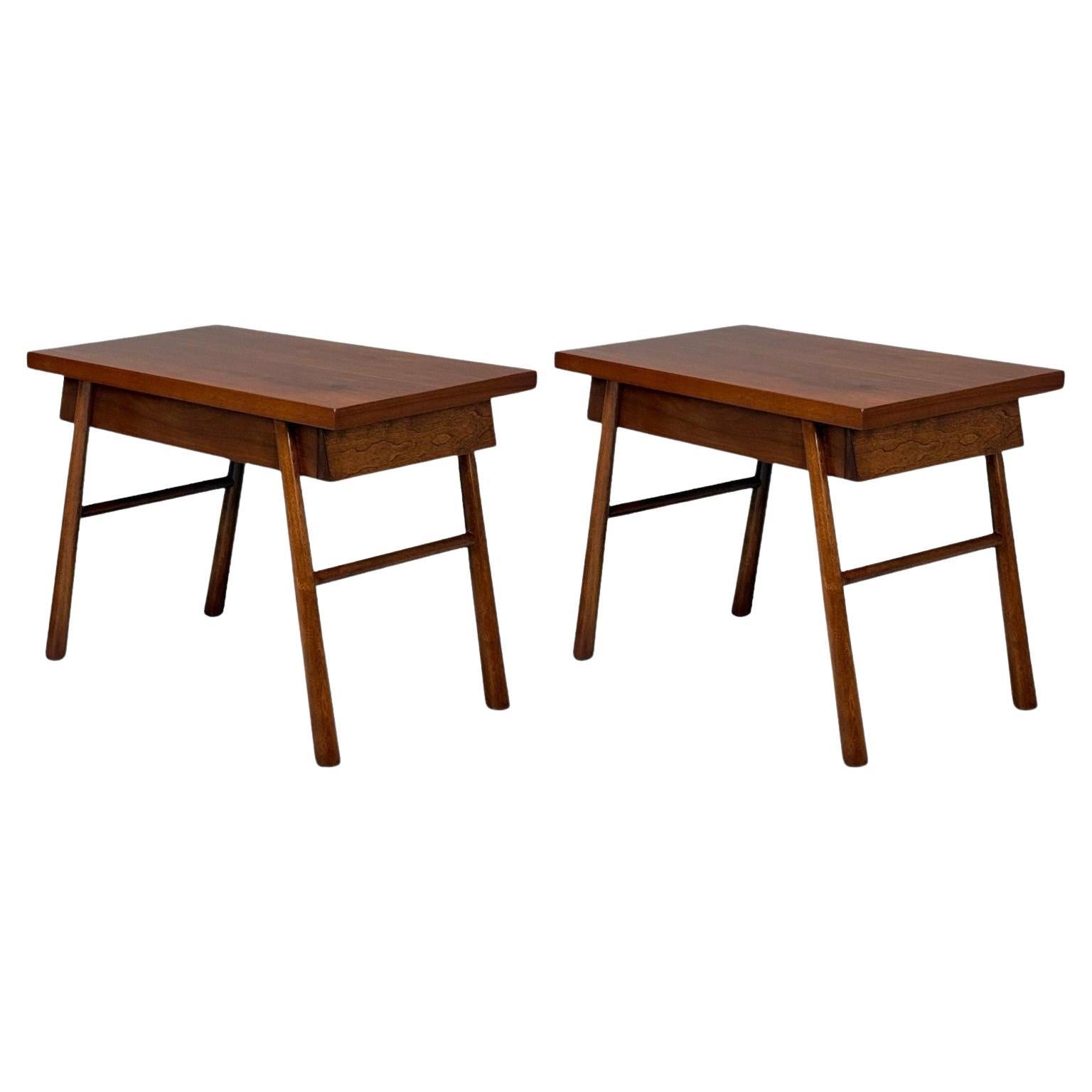 T.H. Robsjohn-Gibbings, American Modern, Mahogany, End Tables, USA, 1950s