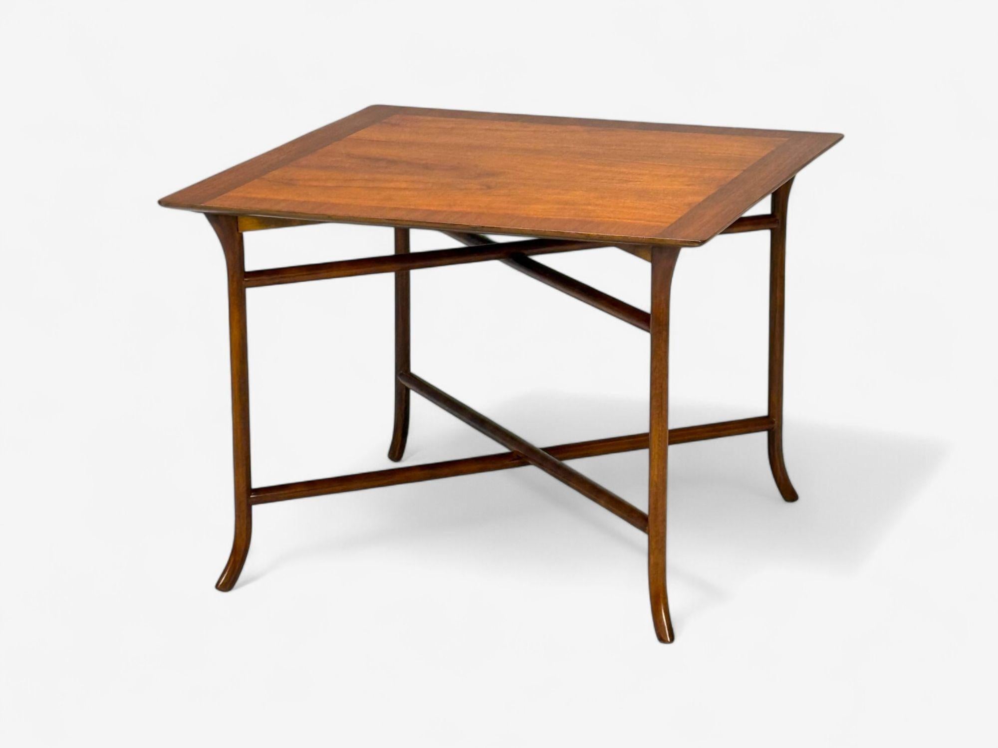 Mid-20th Century T.H. Robsjohn-Gibbings, American Modern, Walnut, Side Table, USA, 1960s For Sale