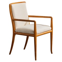 T.H. Robsjohn-Gibbings, Poltrona, Noce, Tessuto, USA, anni '50