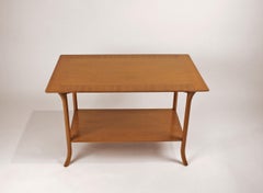 T.H. Robsjohn Gibbings Bleached Mahogany Sabre Leg Side Tables for Widdicomb