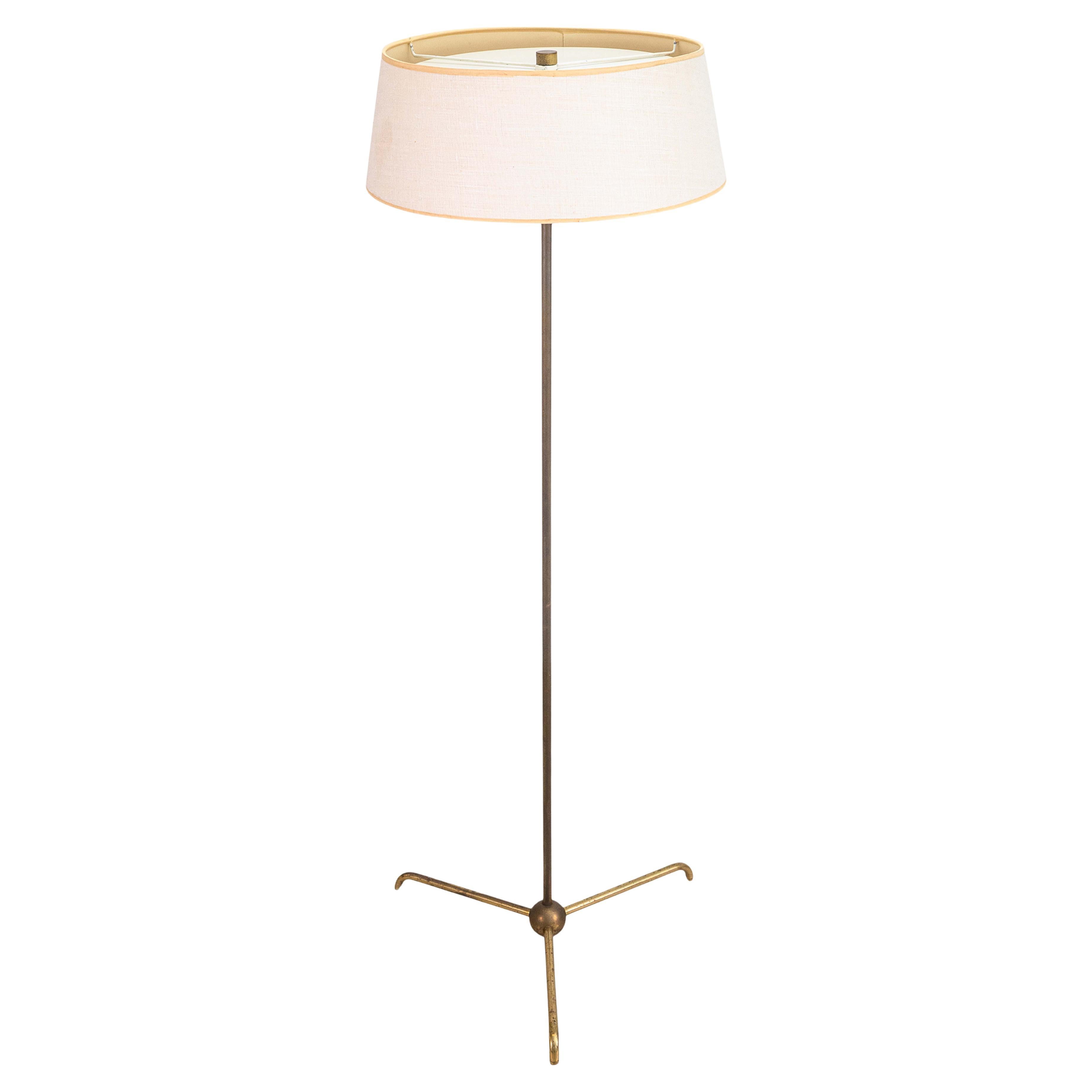 T.H. Lampada da terra in ottone Robsjohn-Gibbings per Hansen Lighting New York, circa anni
50