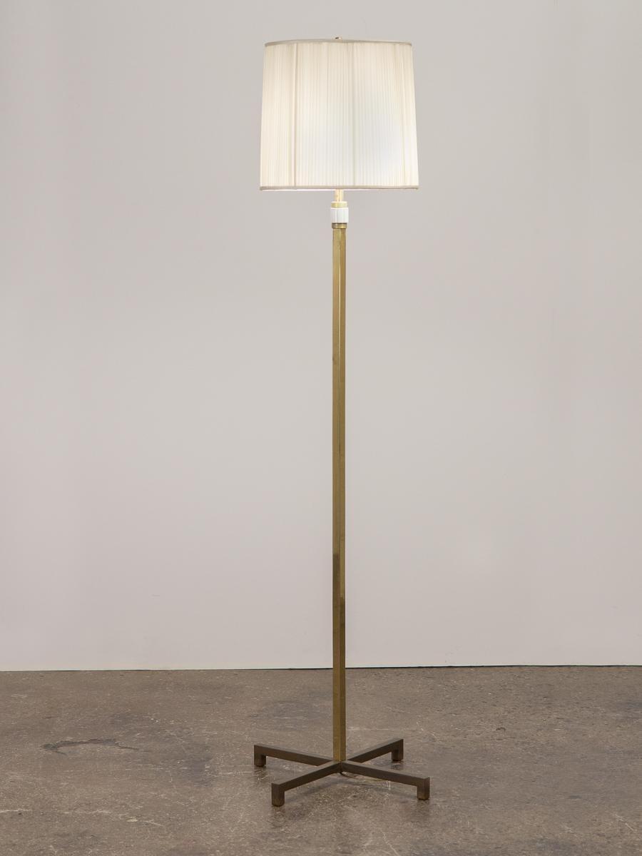 Mid-Century Modern T.H. Robsjohn-Gibbings Brass Floor Lamp For Sale