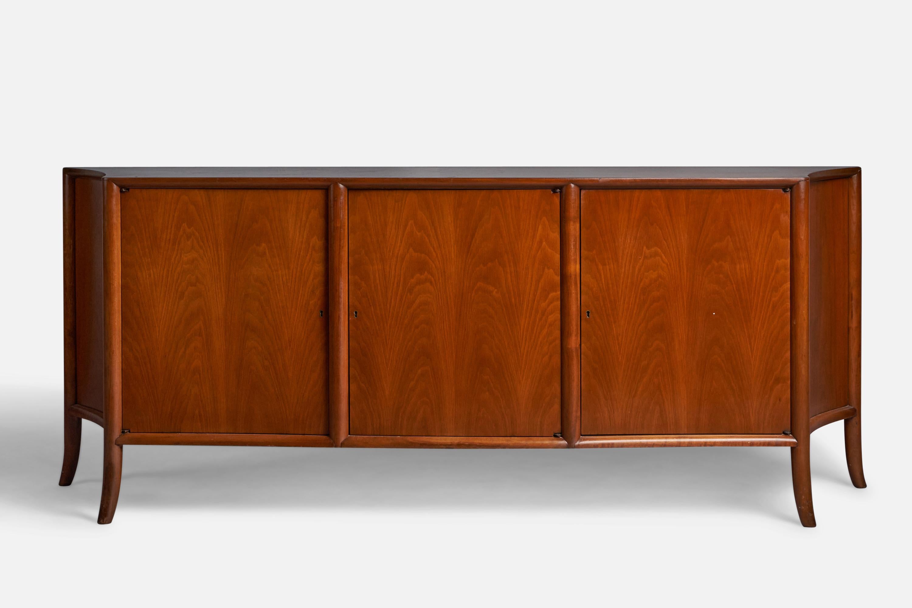 Mid-Century Modern T.H. Robsjohn-Gibbings, Cabinet, Walnut, USA, 1950s For Sale