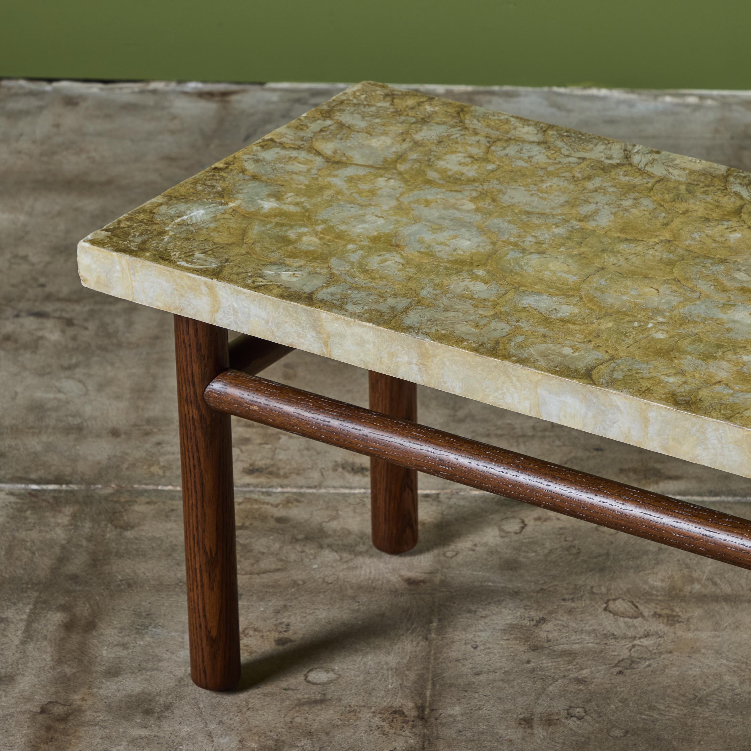 T.H. Robsjohn Gibbings Capiz Shell Coffee Table for Widdicomb 7