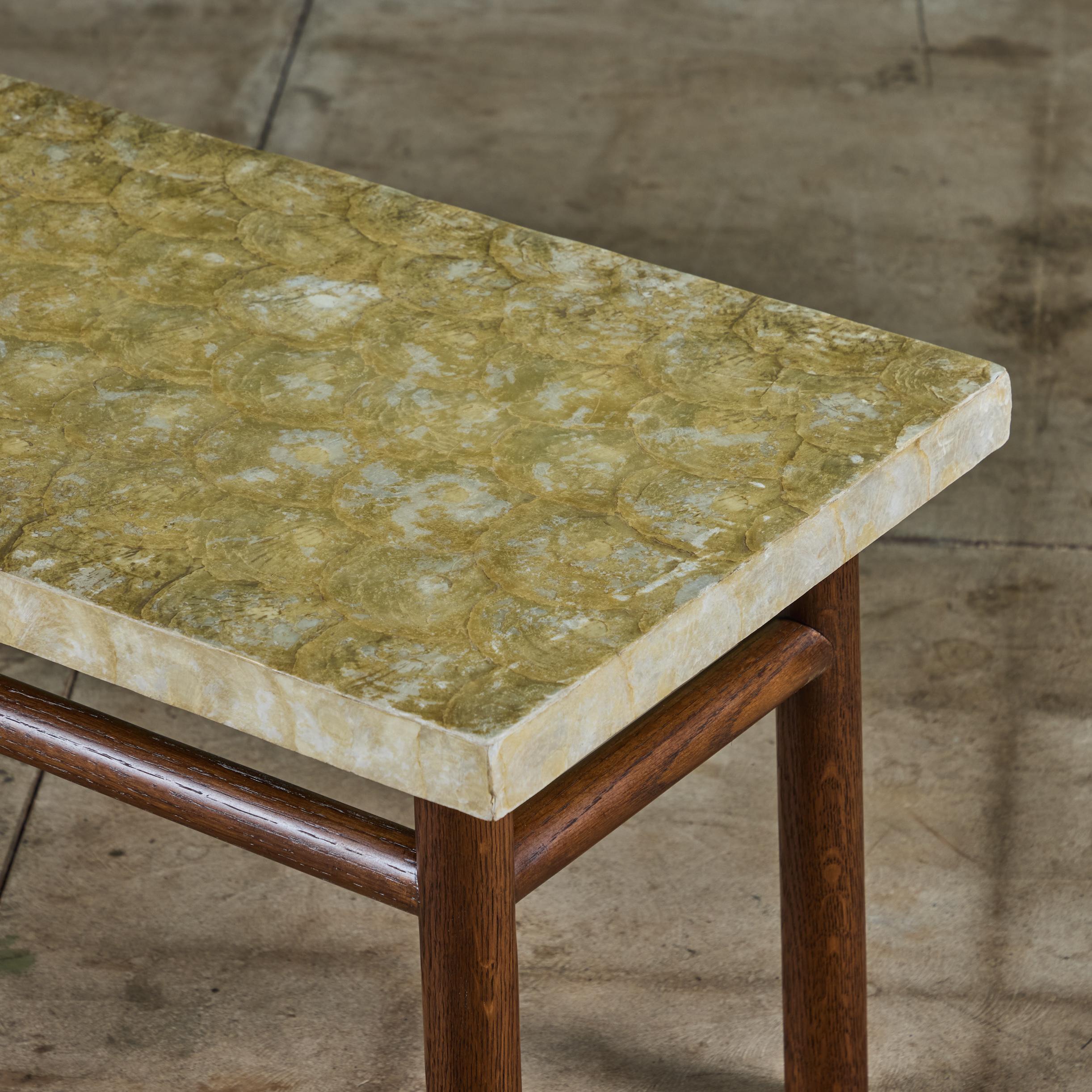 T.H. Robsjohn Gibbings Capiz Shell Coffee Table for Widdicomb 8