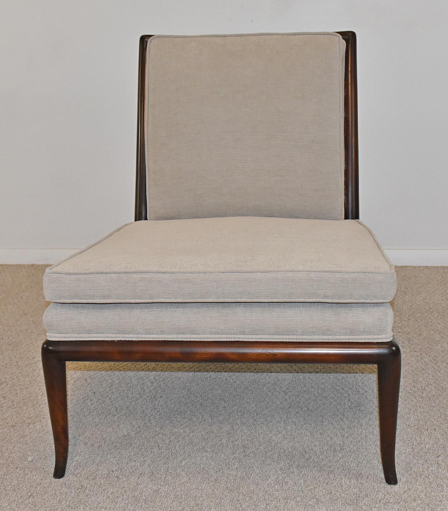 T.H. Robsjohn-Gibbings Chair and Ottoman for Widdicomb In Good Condition For Sale In Toledo, OH