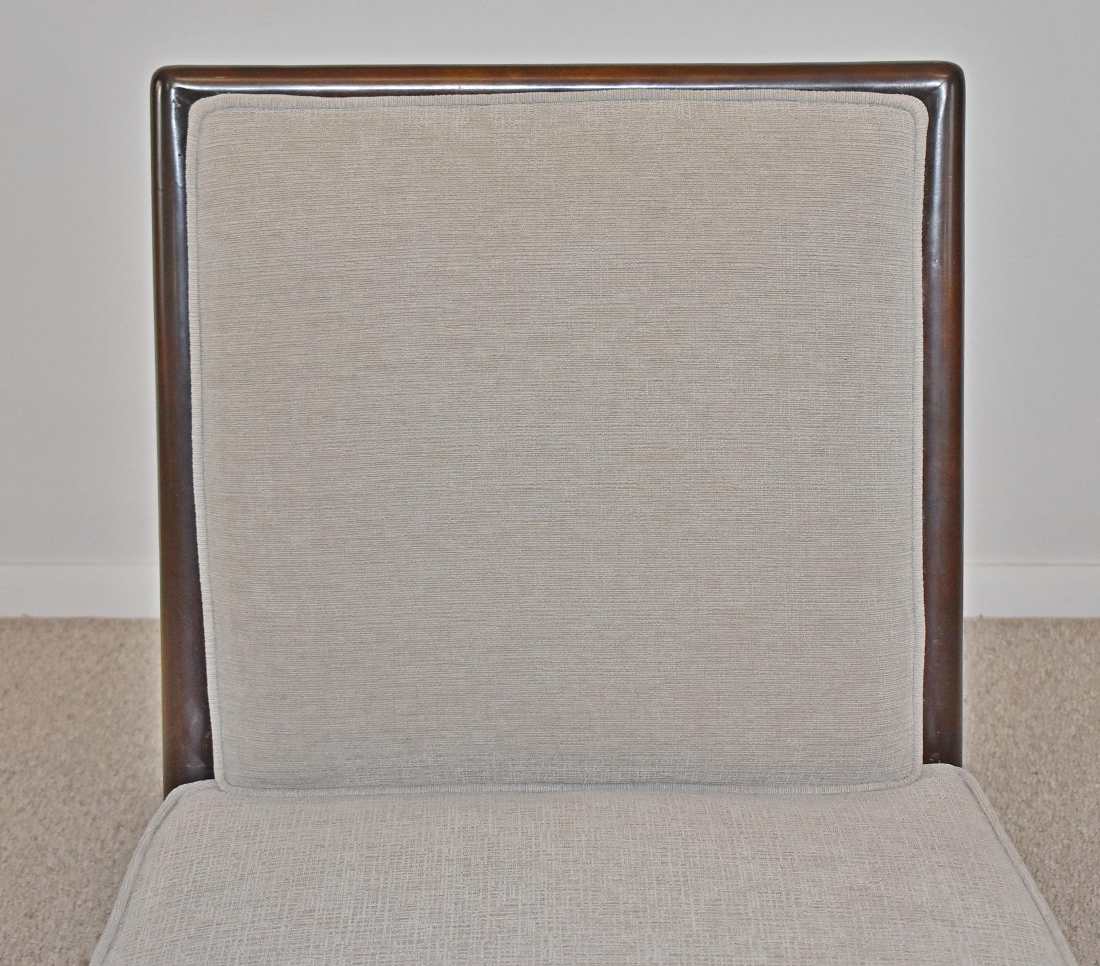 Upholstery T.H. Robsjohn-Gibbings Chair and Ottoman for Widdicomb For Sale