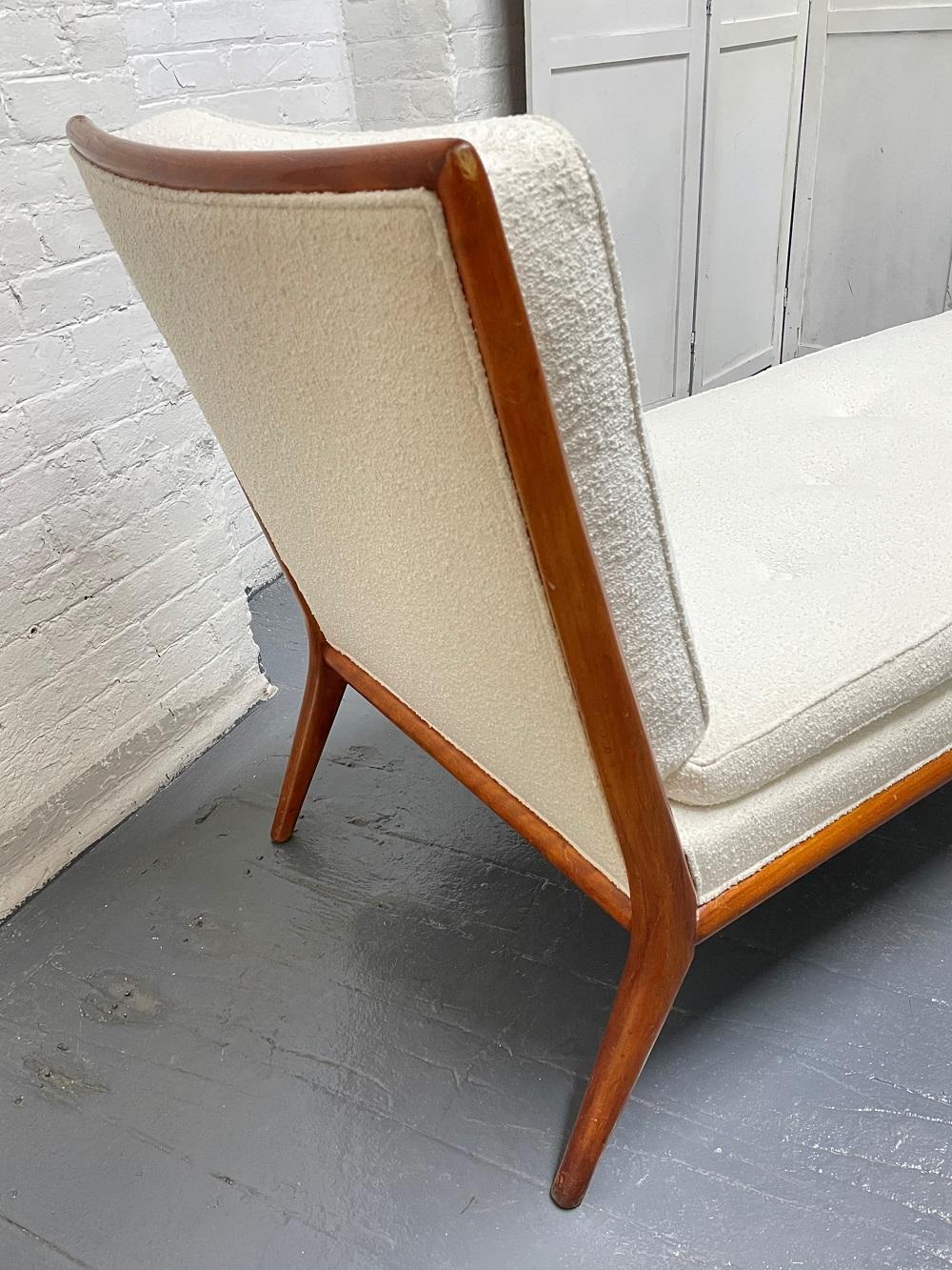 T.H. Robsjohn Gibbings Chaise Lounge in Bouclé 1