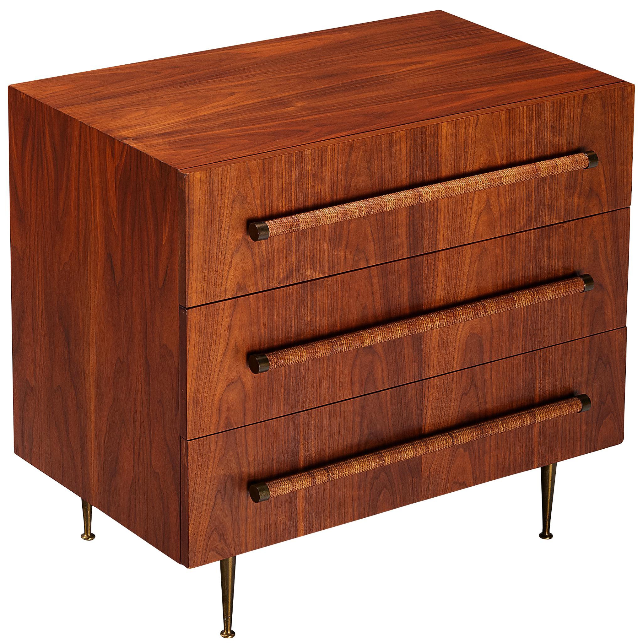 T.H. Robsjohn-Gibbings Chest of Drawers in Walnut  For Sale