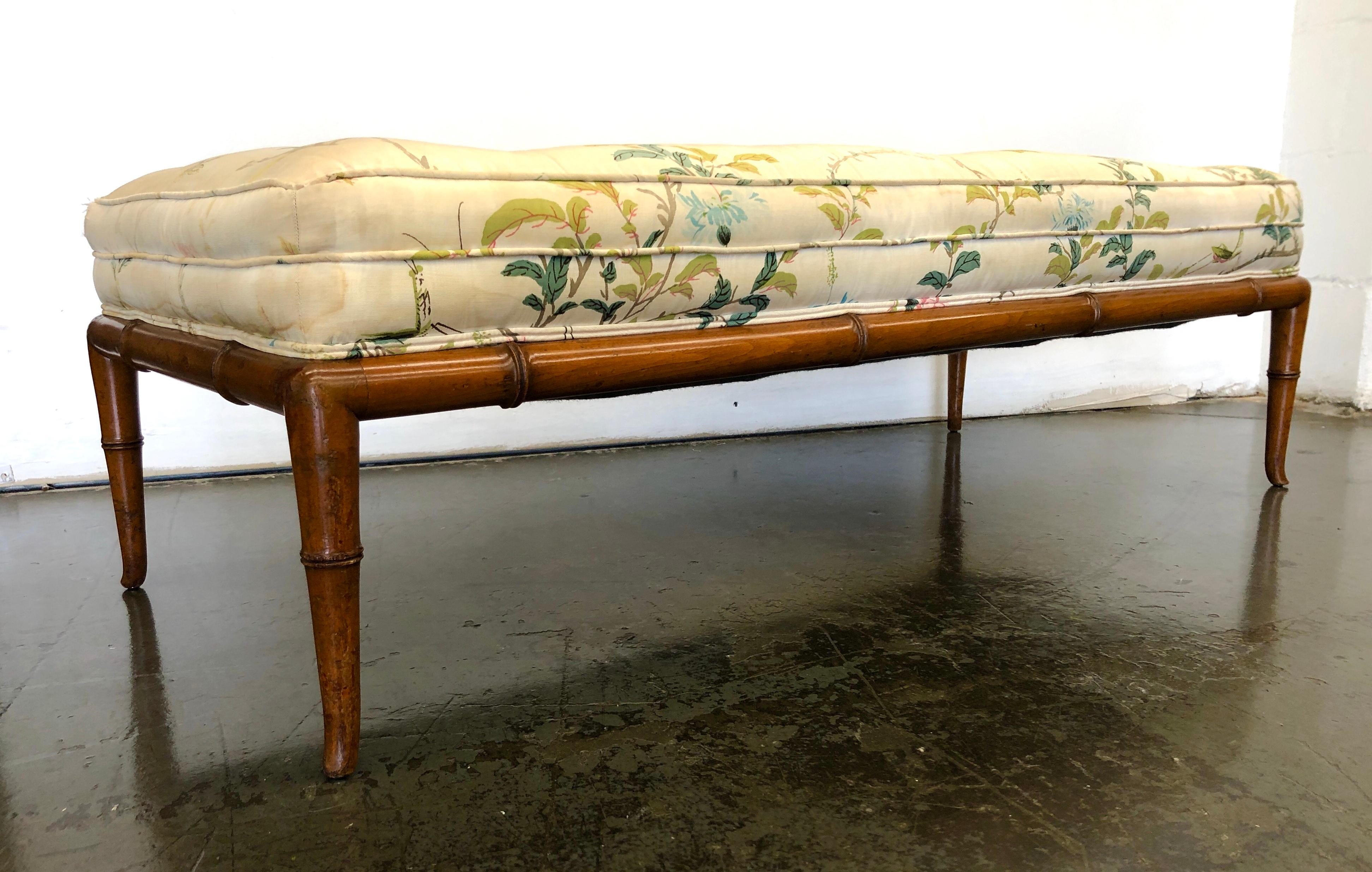 T.H. Robsjohn-Gibbings Custom Walnut Bench for the Kandell Residence For Sale 3