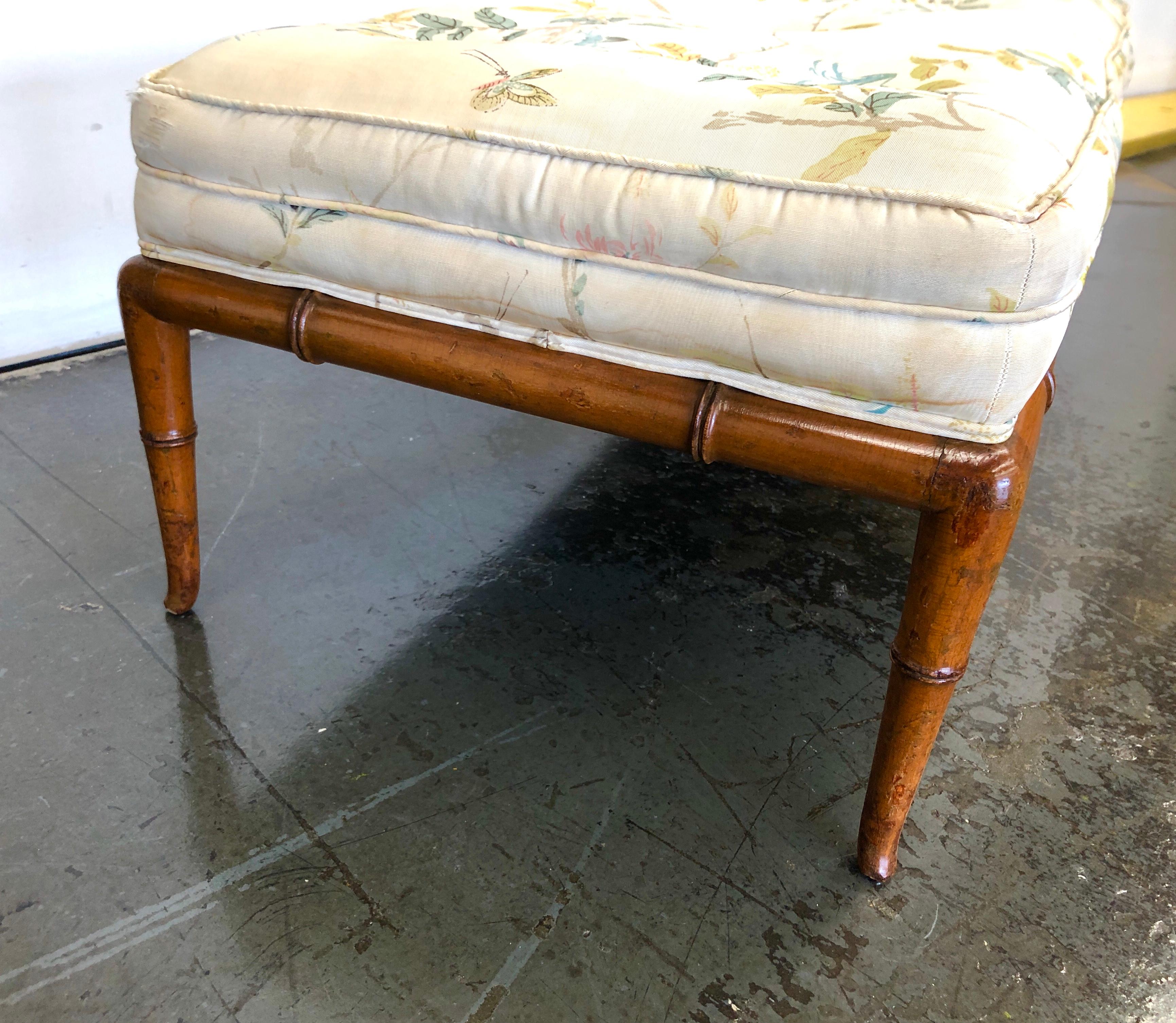 T.H. Robsjohn-Gibbings Custom Walnut Bench for the Kandell Residence For Sale 6