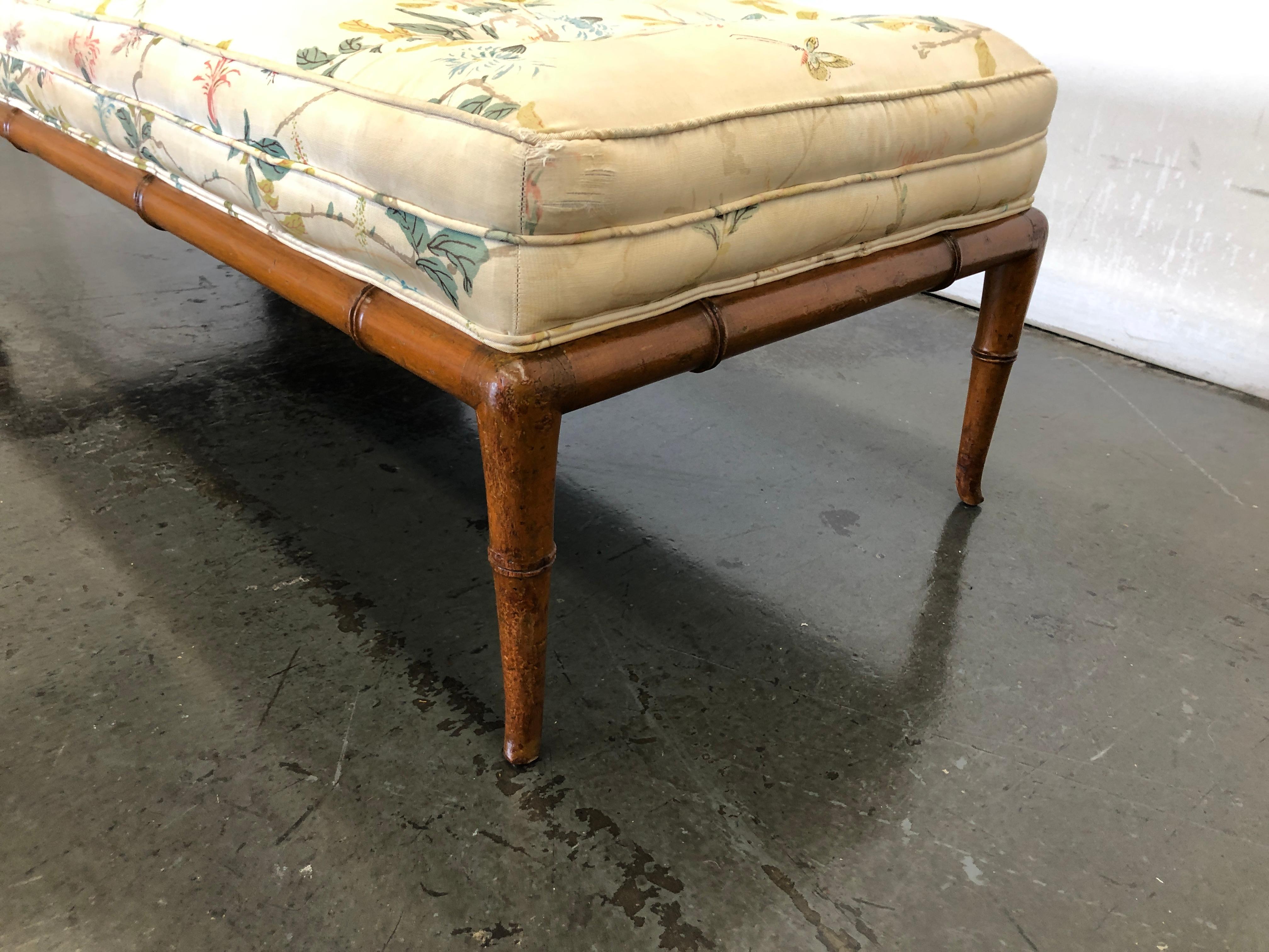 T.H. Robsjohn-Gibbings Custom Walnut Bench for the Kandell Residence For Sale 8