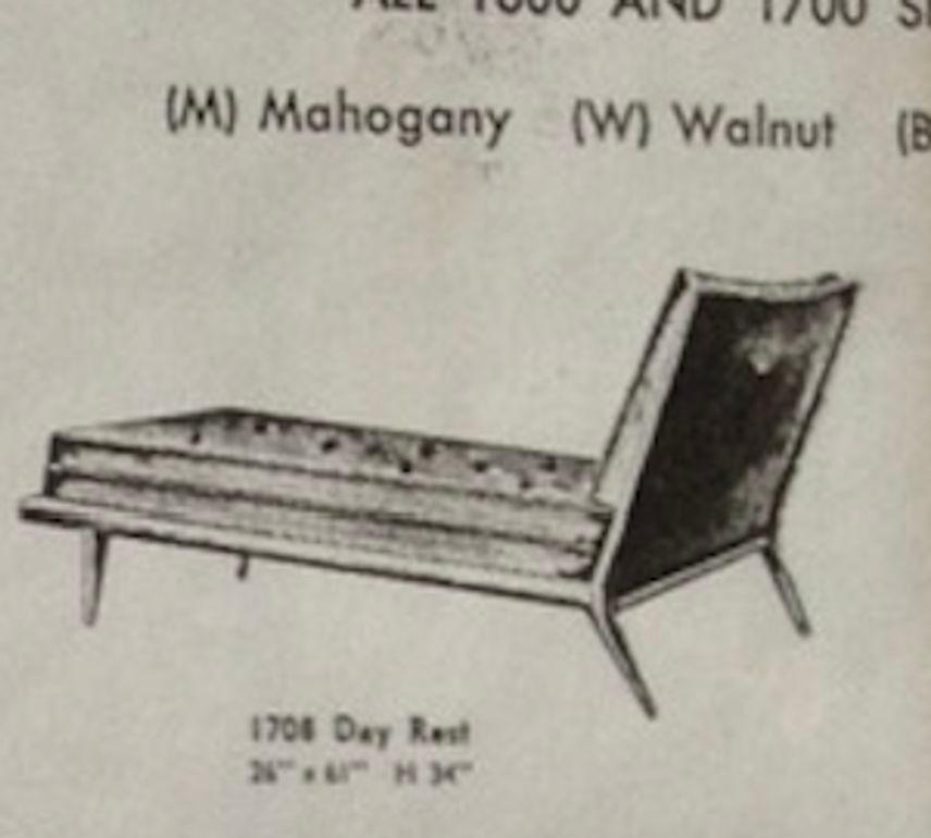 T.H. Robsjohn-Gibbings Day Break Chaise Lounge, Model 1708 For Sale 7