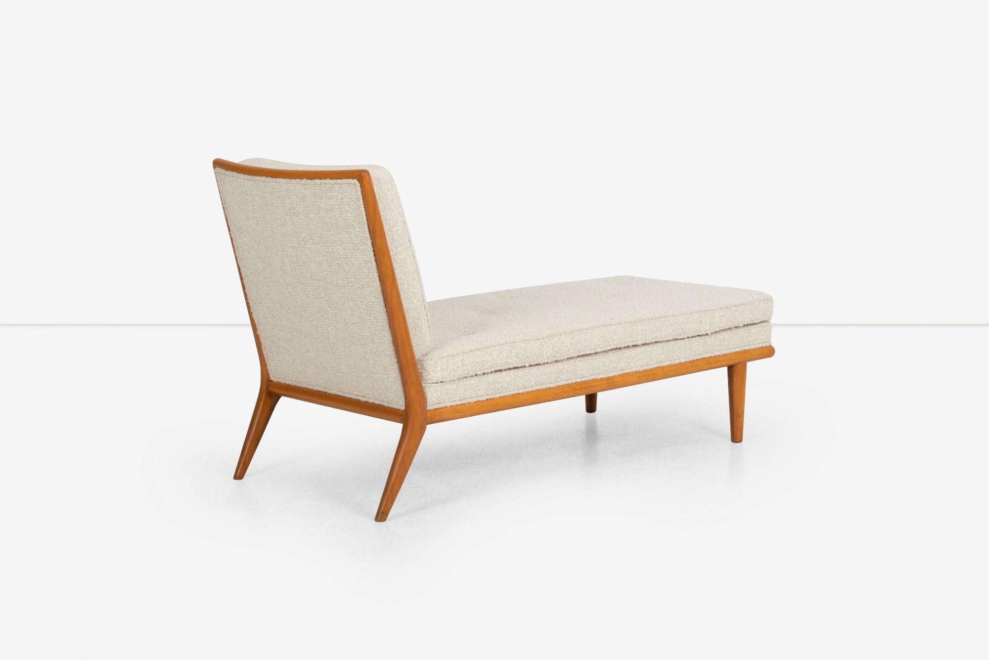 Bouclé T.H. Robsjohn-Gibbings Day Break Chaise Lounge, Model 1708 For Sale