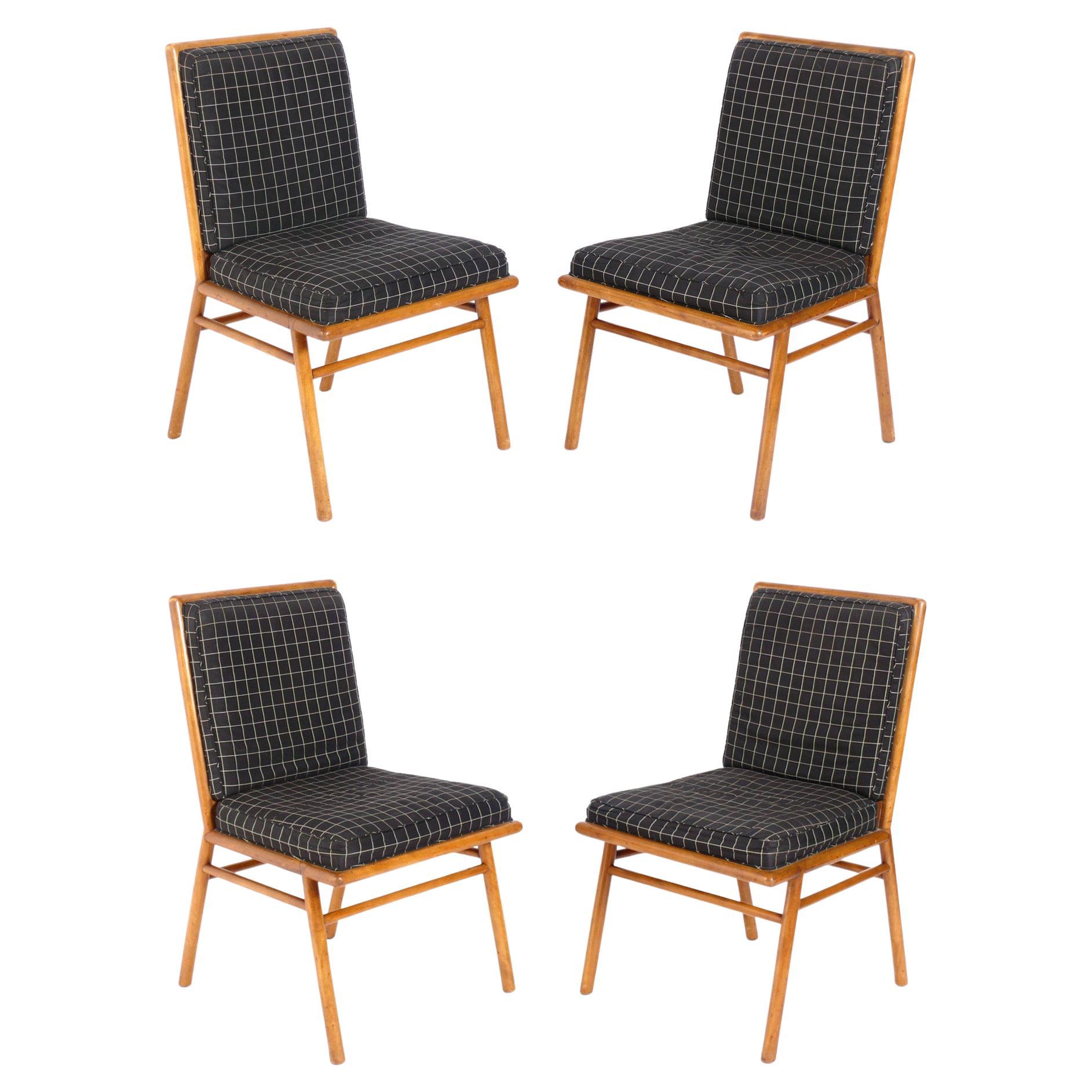 T.H Robsjohn Gibbings Dining Chairs Refinished and Reupholstered