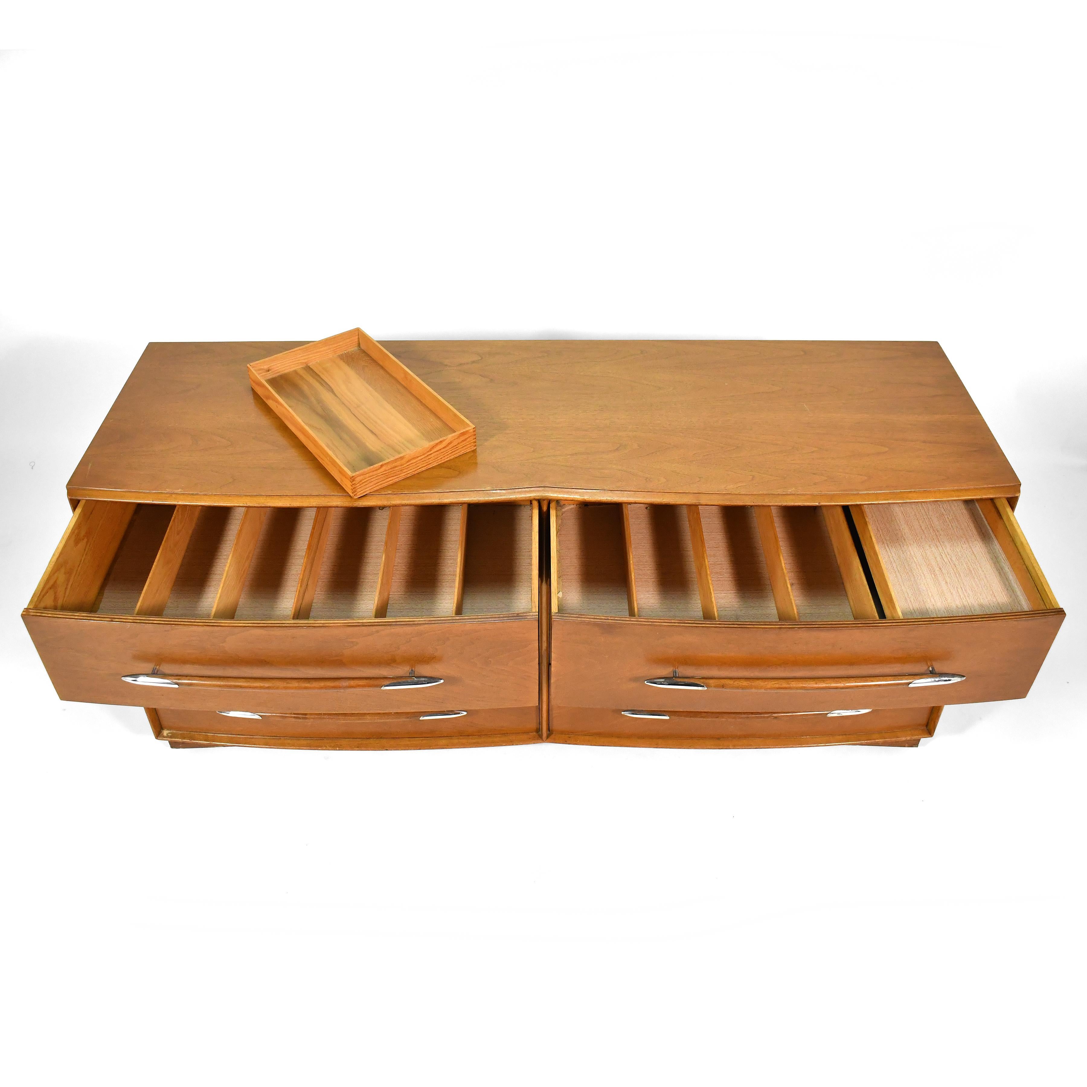 Mid-20th Century T.H. Robsjohn-Gibbings Double Dresser by Widdicomb For Sale