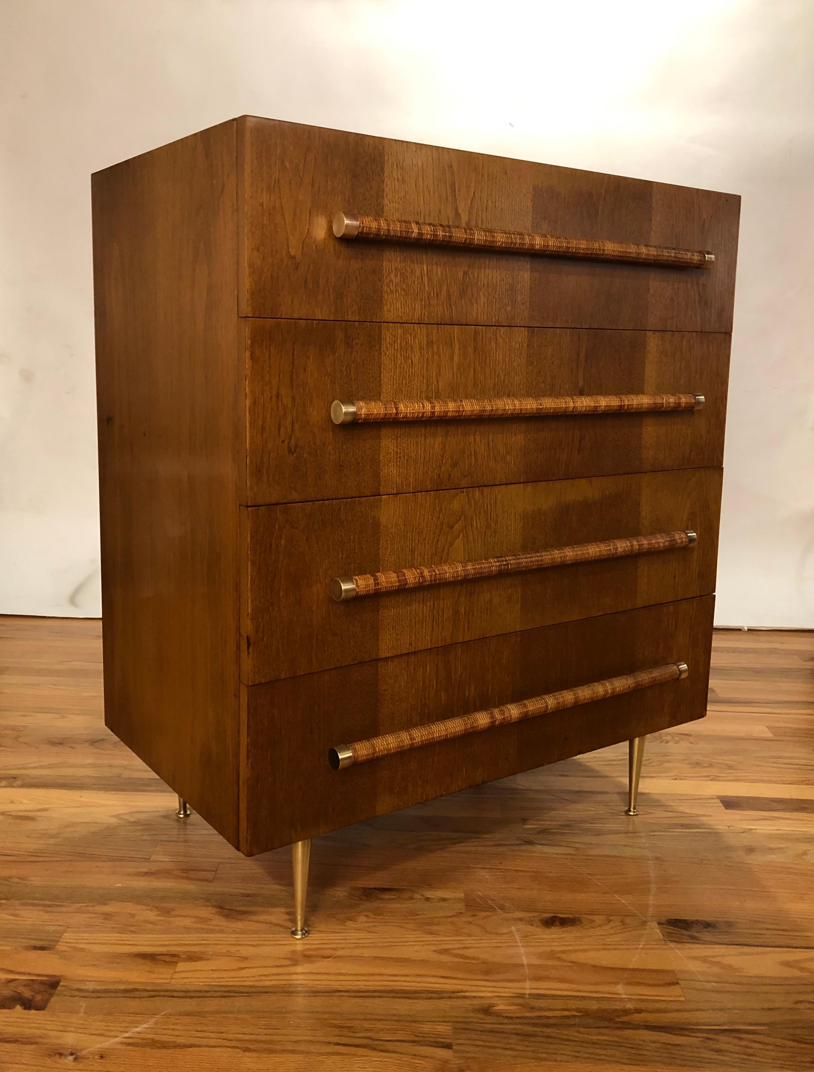 Brass T.H. Robsjohn Gibbings Dresser for Widdicomb