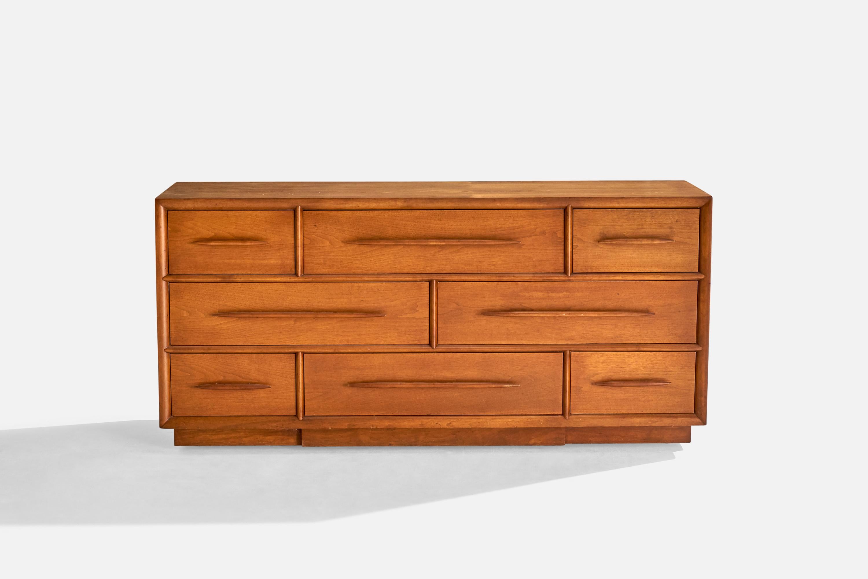 Mid-Century Modern T.H. Robsjohn-Gibbings, Dresser, Walnut, USA, 1950s For Sale