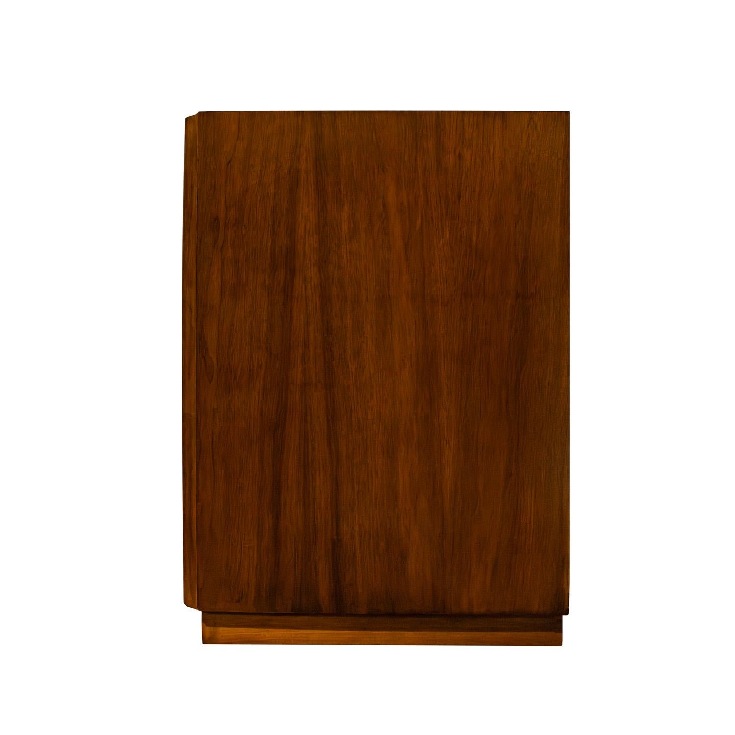Mid-Century Modern T.H. Robsjohn-Gibbings Chest of Drawers with Silver Plate Accents 1950s (Signed) For Sale