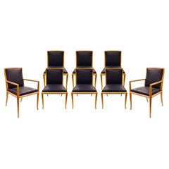 T.H. Robsjohn-Gibbings Elegant Set of 8 Dining Chairs 1950s