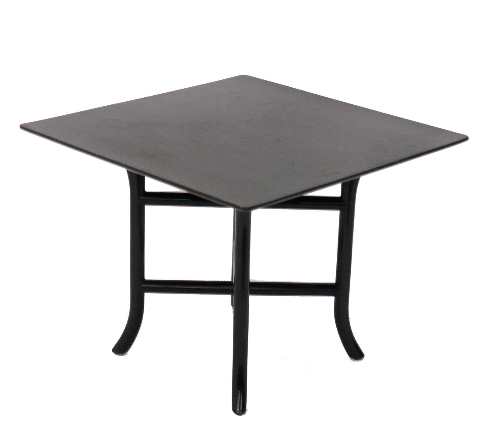 Mid-Century Modern T.H. Robsjohn Gibbings Elegant X Base End Table for Widdicomb Refinished For Sale