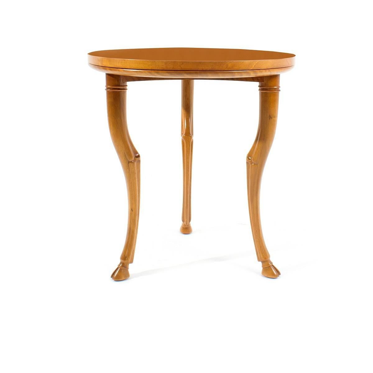 A Trapeza table by T.H. Robsjohn-Gibbings.  Manufactured by Saridis of Athens.  Signed.  circa 1940.
