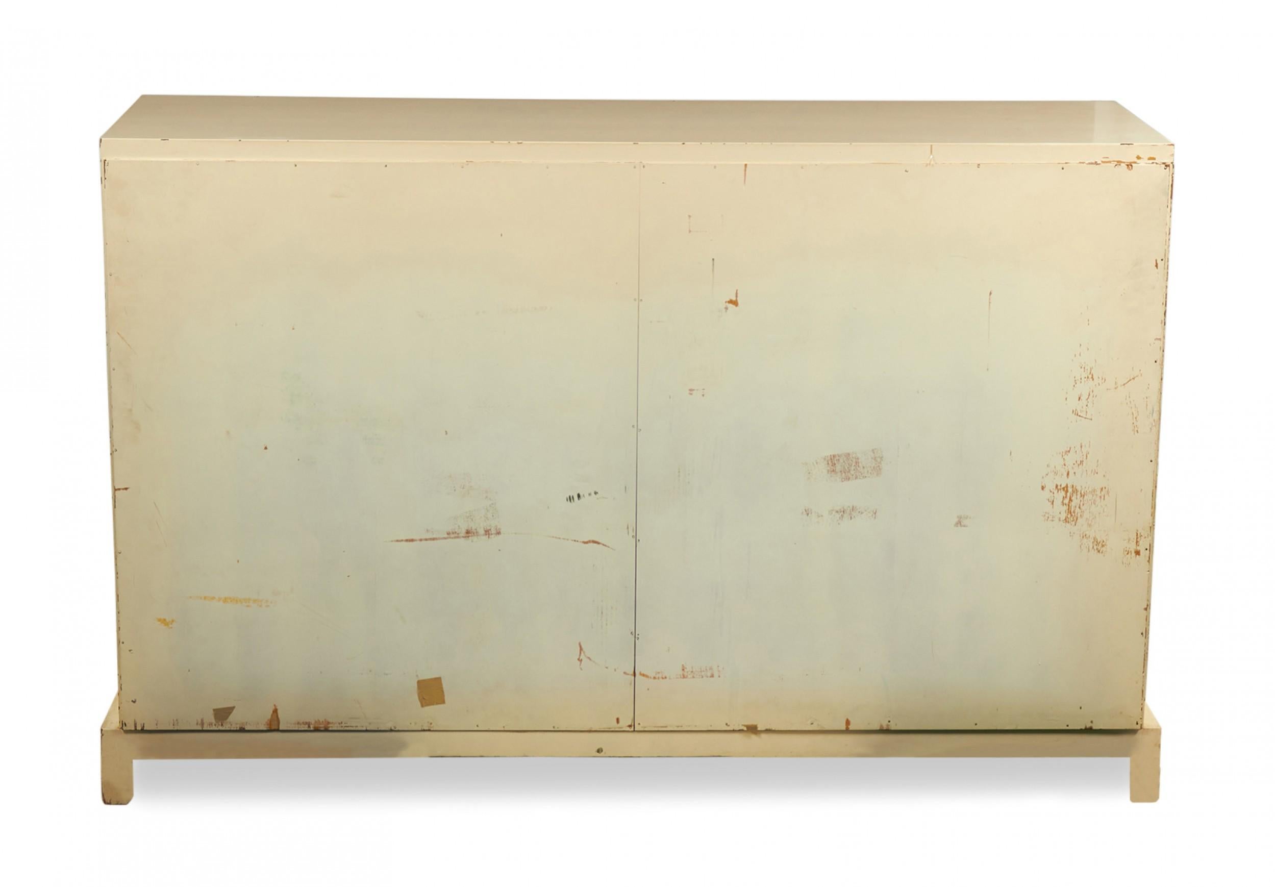 Hand-Painted T.H. Robsjohn-Gibbings for Widdicomb American Mid-Century Beige Painted For Sale