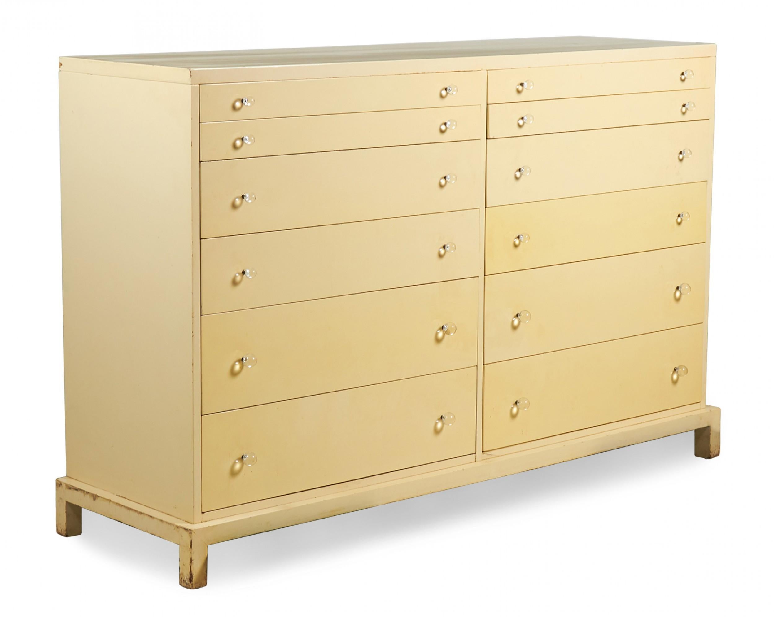 Resin T.H. Robsjohn-Gibbings for Widdicomb American Mid-Century Beige Painted For Sale