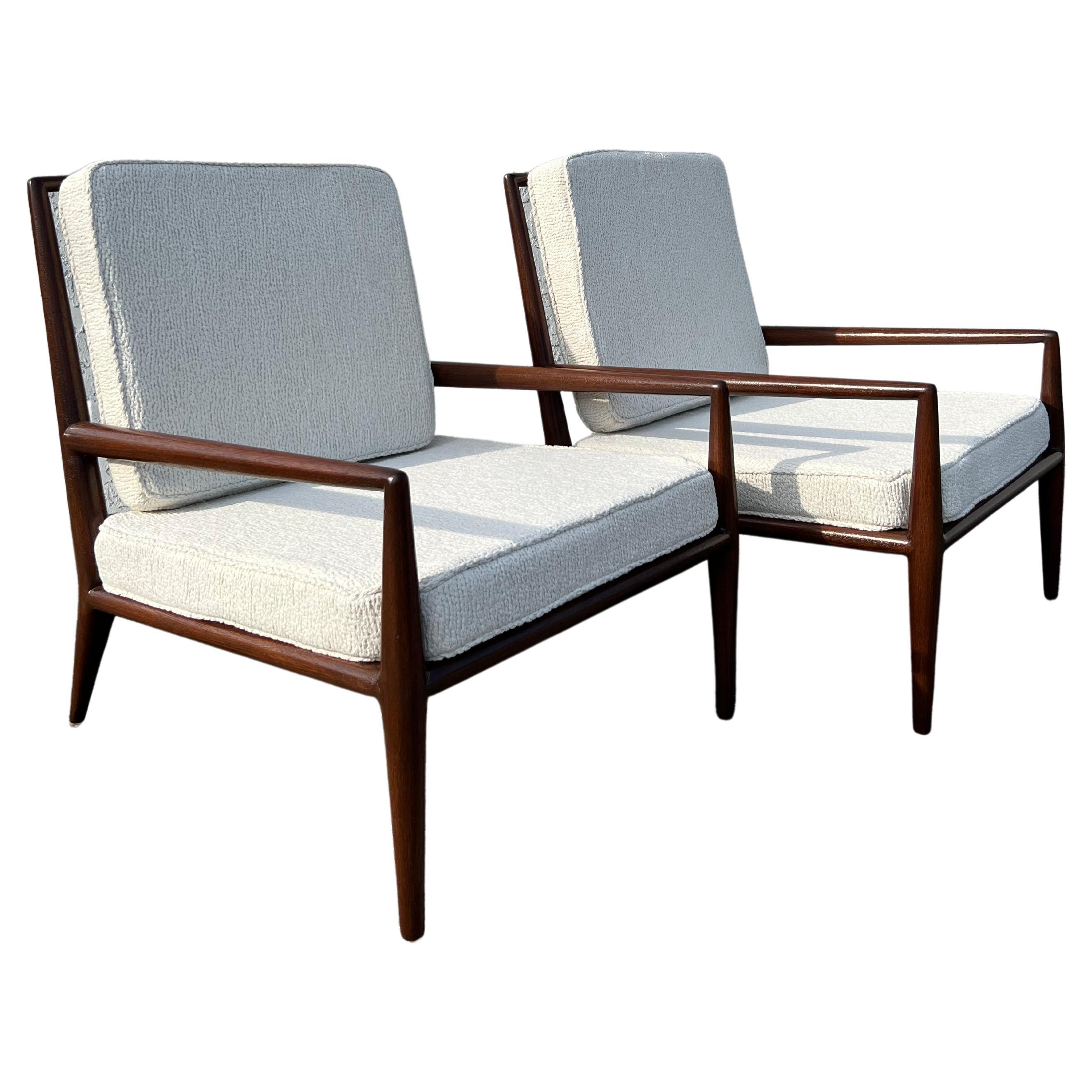 T.H Robsjohn-Gibbings for Widdicomb Attributed Lounge Chairs, a Pair For Sale