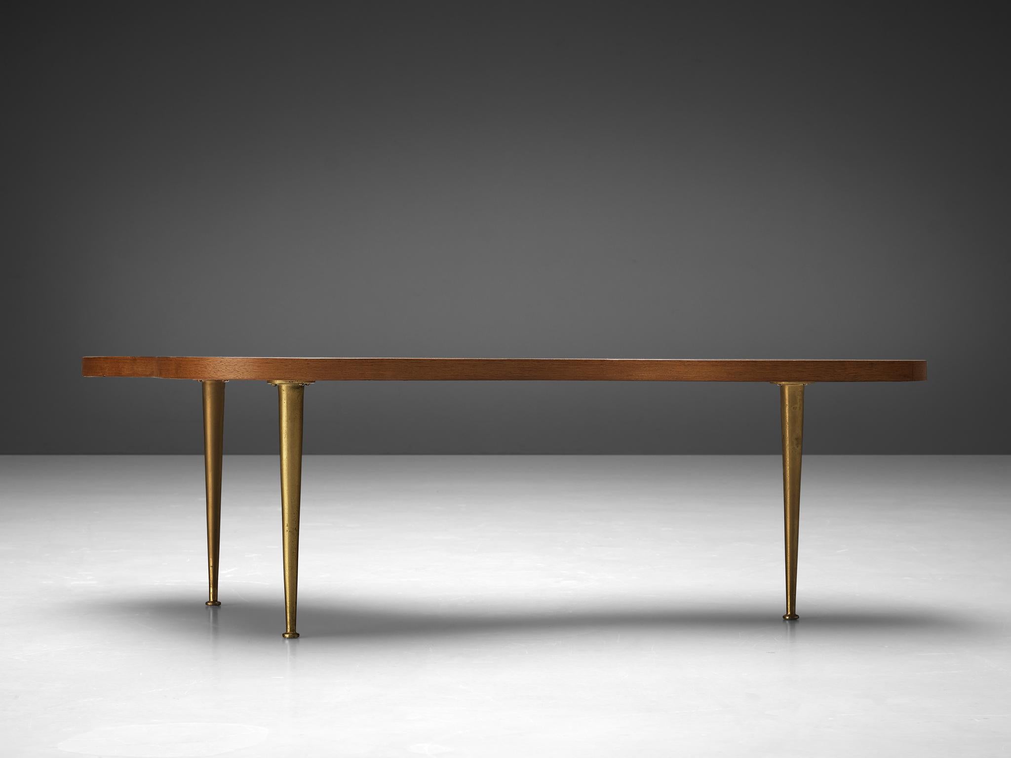 Mid-20th Century T.H. Robsjohn-Gibbings for Widdicomb Biomorphic Coffee Table 1759 in Cherrywood