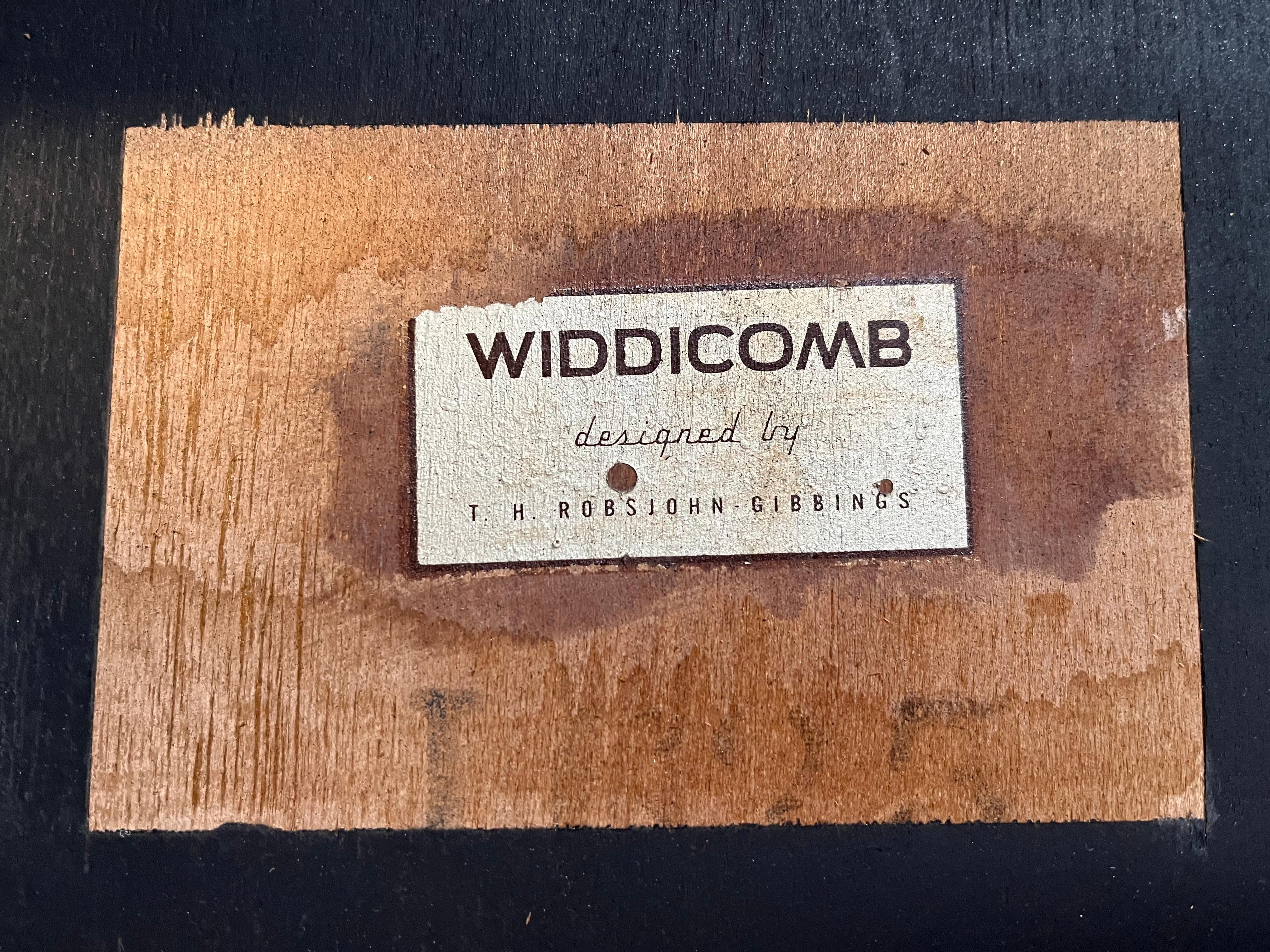 T.H. Robsjohn-Gibbings for Widdicomb Black Lacquered X-Base Dining Table, 1950s 11