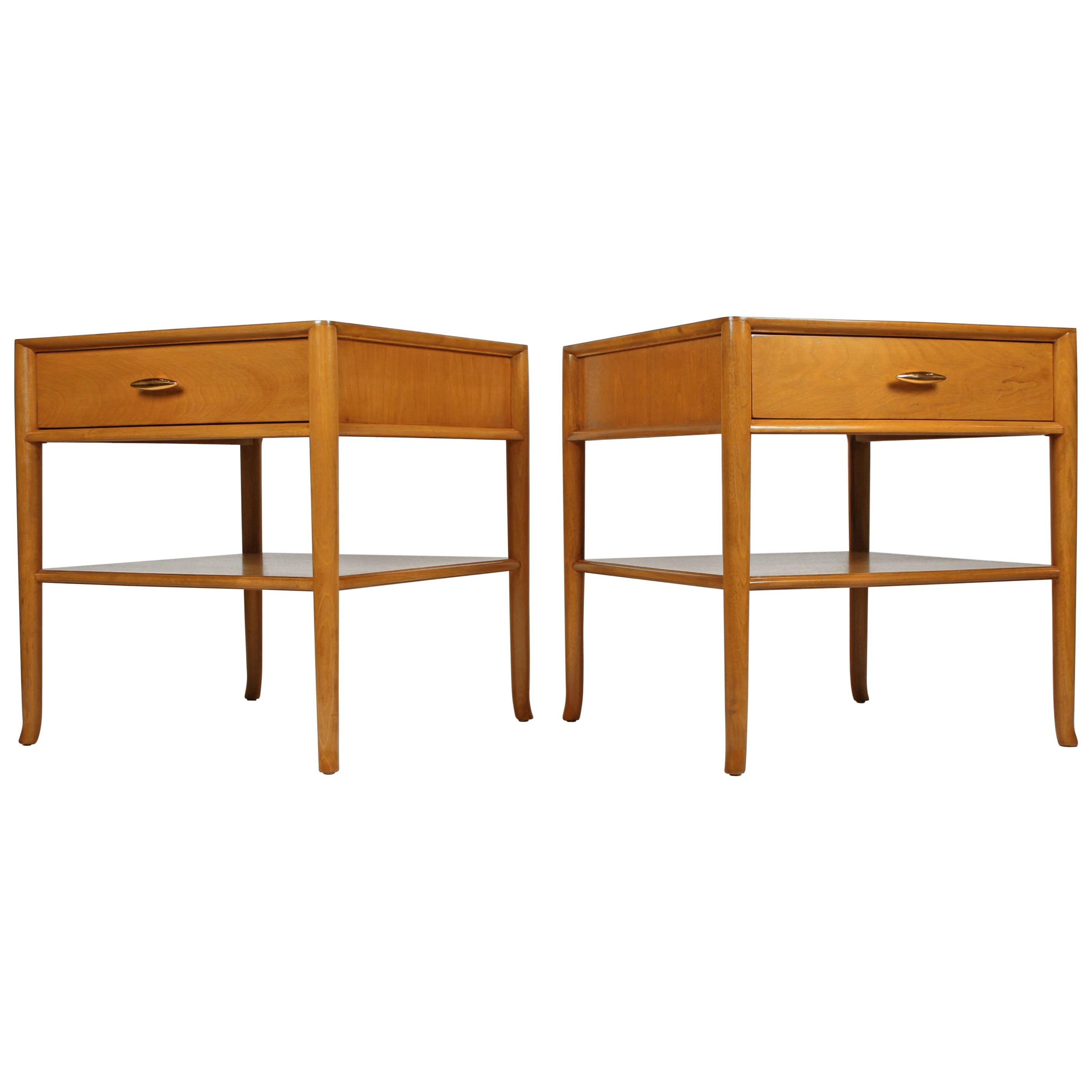 T.H. Robsjohn Gibbings for Widdicomb Bleached Walnut Nightstands