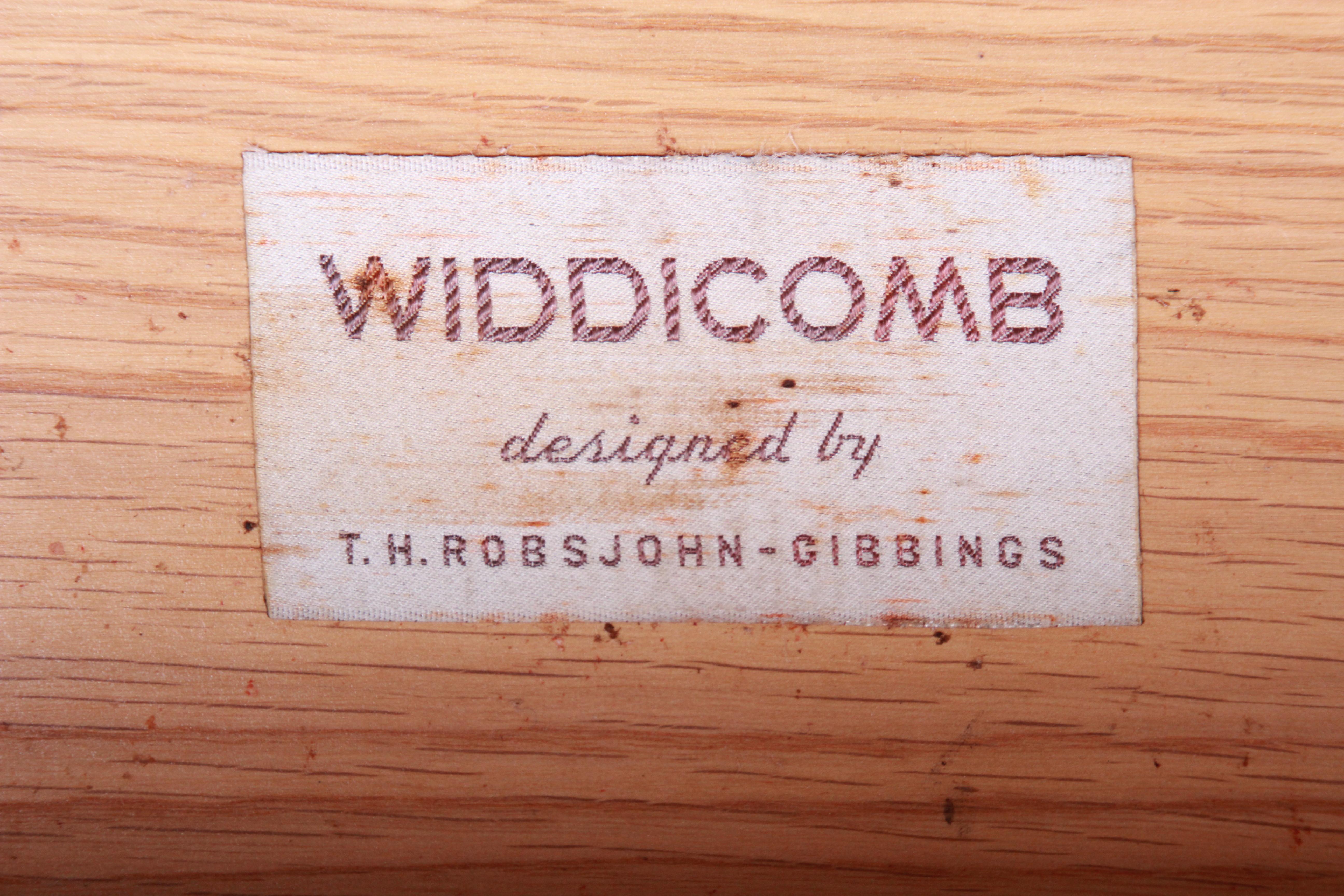 T.H. Robsjohn-Gibbings for Widdicomb Ebonized Chest or Nightstand, Refinished 3