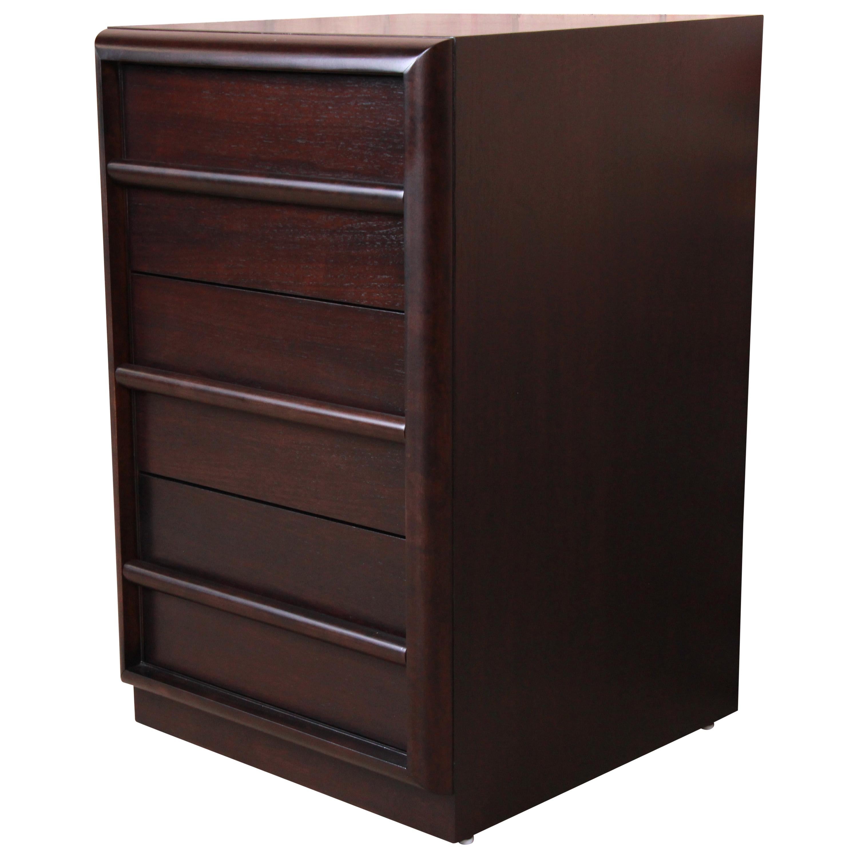 T.H. Robsjohn-Gibbings for Widdicomb Ebonized Chest or Nightstand, Refinished