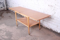 T.H. Robsjohn-Gibbings for Widdicomb Flip Top Server Bar Cart, Newly Restored