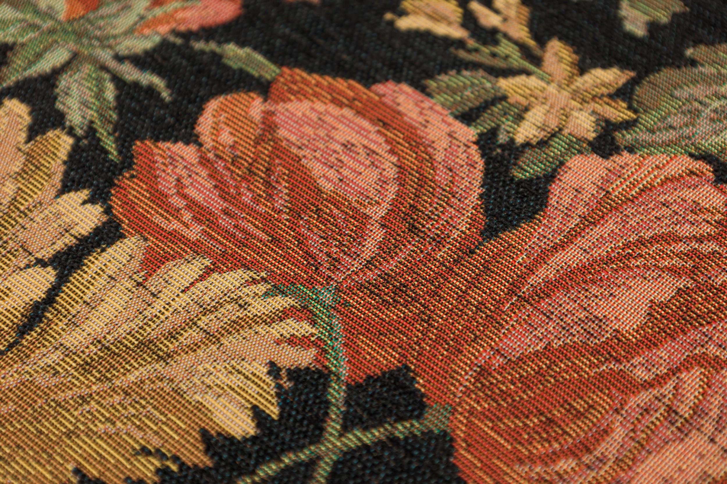 T.H. Robsjohn-Gibbings pour Widdicomb - Tapissé en noyer « français » et à motifs floraux en vente 1