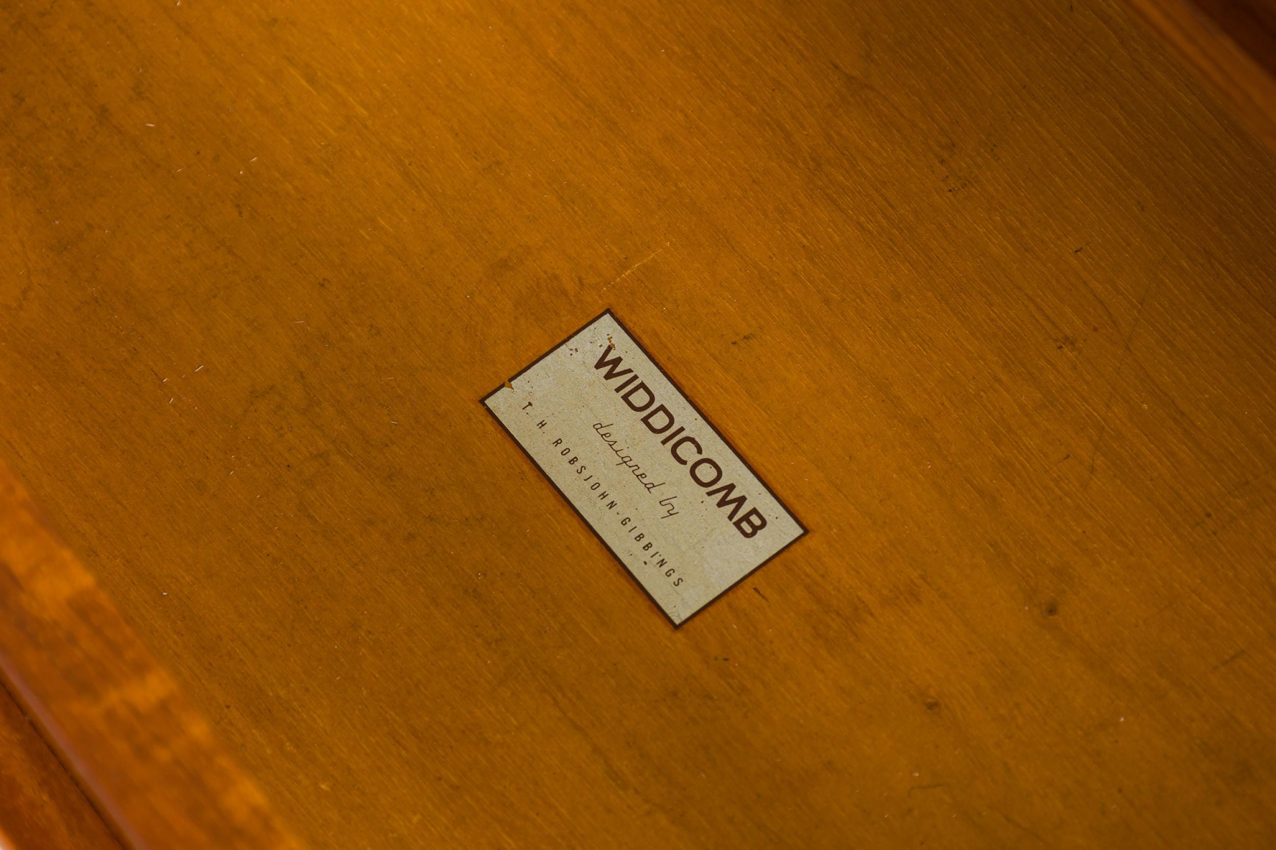 T.H. Robsjohn-Gibbings for Widdicomb Furniture Co. Walnut Semi-Oval Top Desk For Sale 3