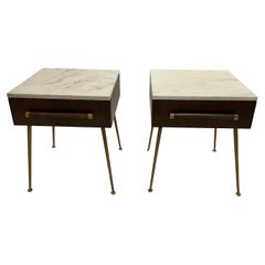 T.H. Tables de nuit Robsjohn Gibbings pour Widdicomb Glove Box