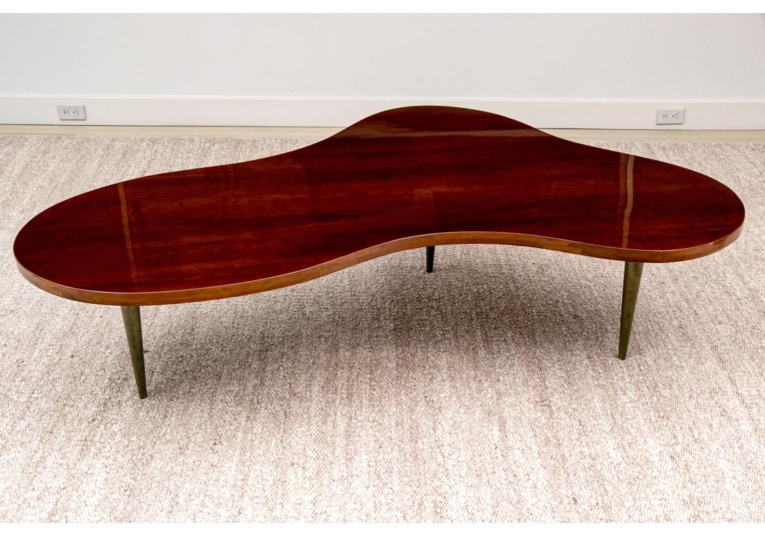 Brass T.H. Robsjohn-Gibbings For Widdicomb Large Freeform Coffee Table Model 1759 For Sale
