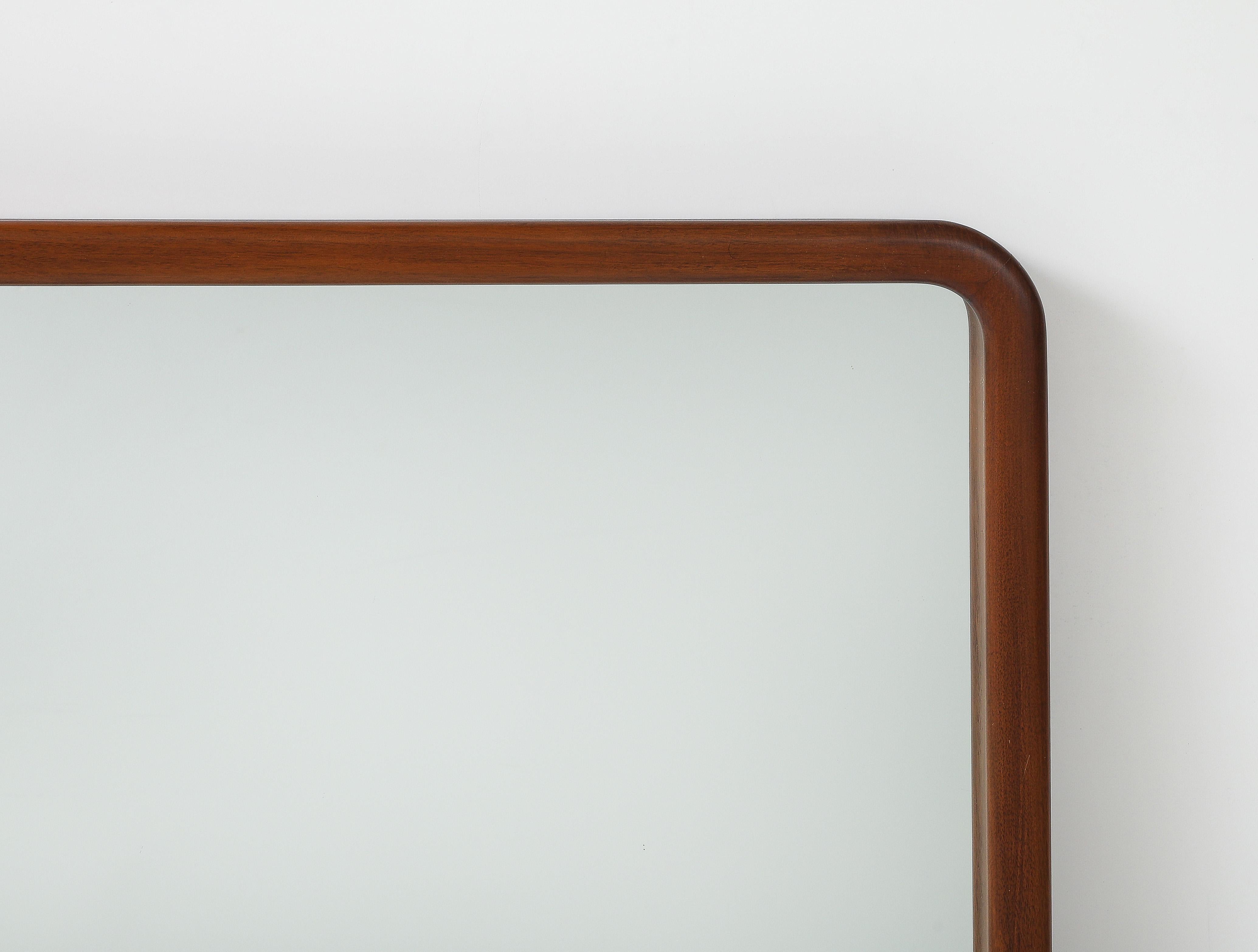 Américain T.H. Robsjohn Gibbings pour Widdicomb, grand miroir mural moderniste en vente