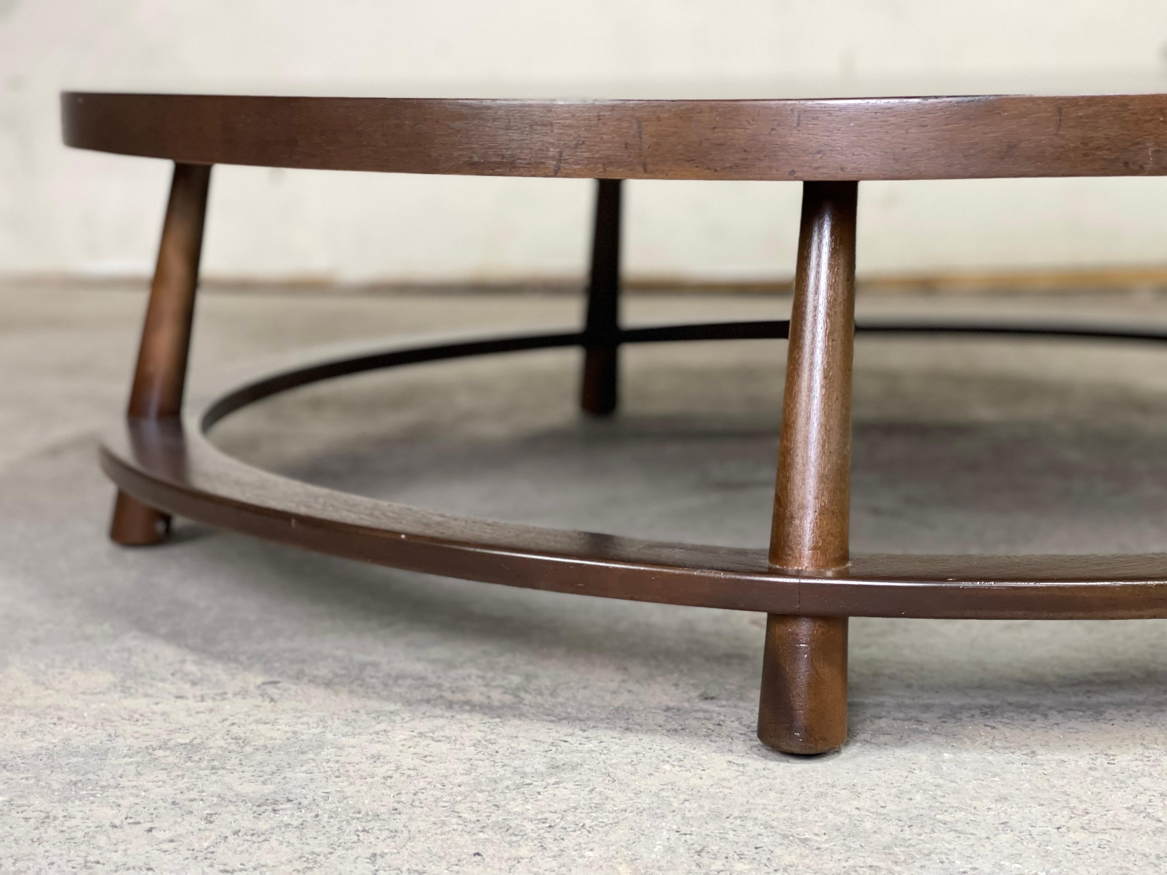 Wood T.H. Robsjohn-Gibbings for Widdicomb Large Round Coffee Table, 1954 