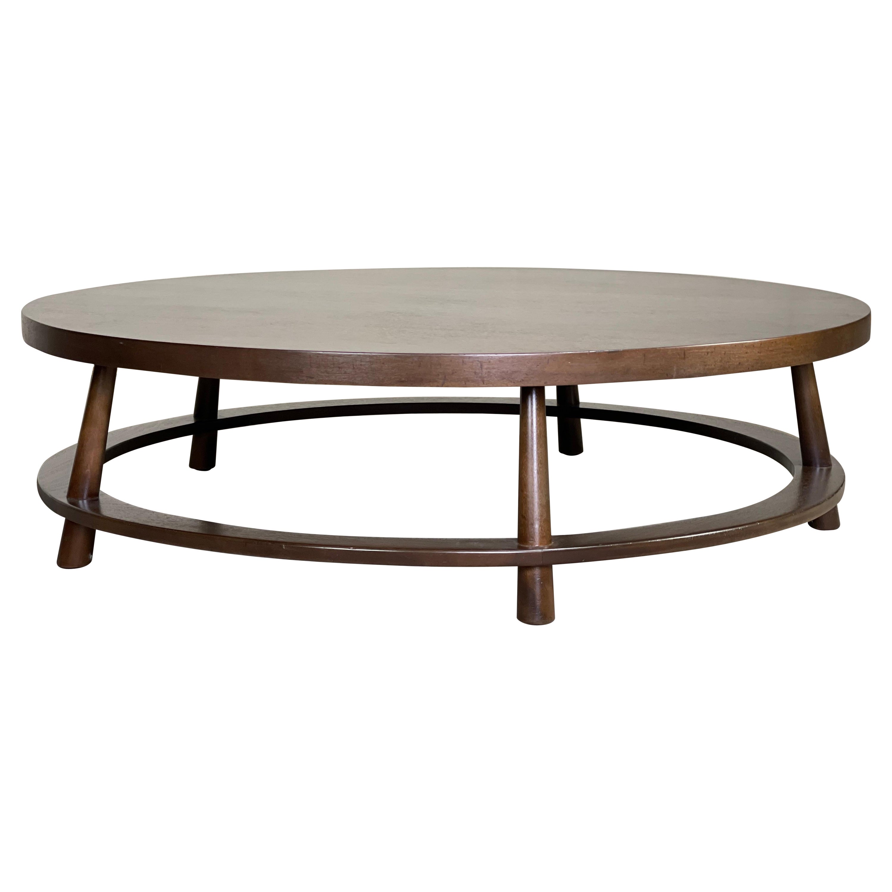 T.H. Robsjohn-Gibbings for Widdicomb Large Round Coffee Table, 1954