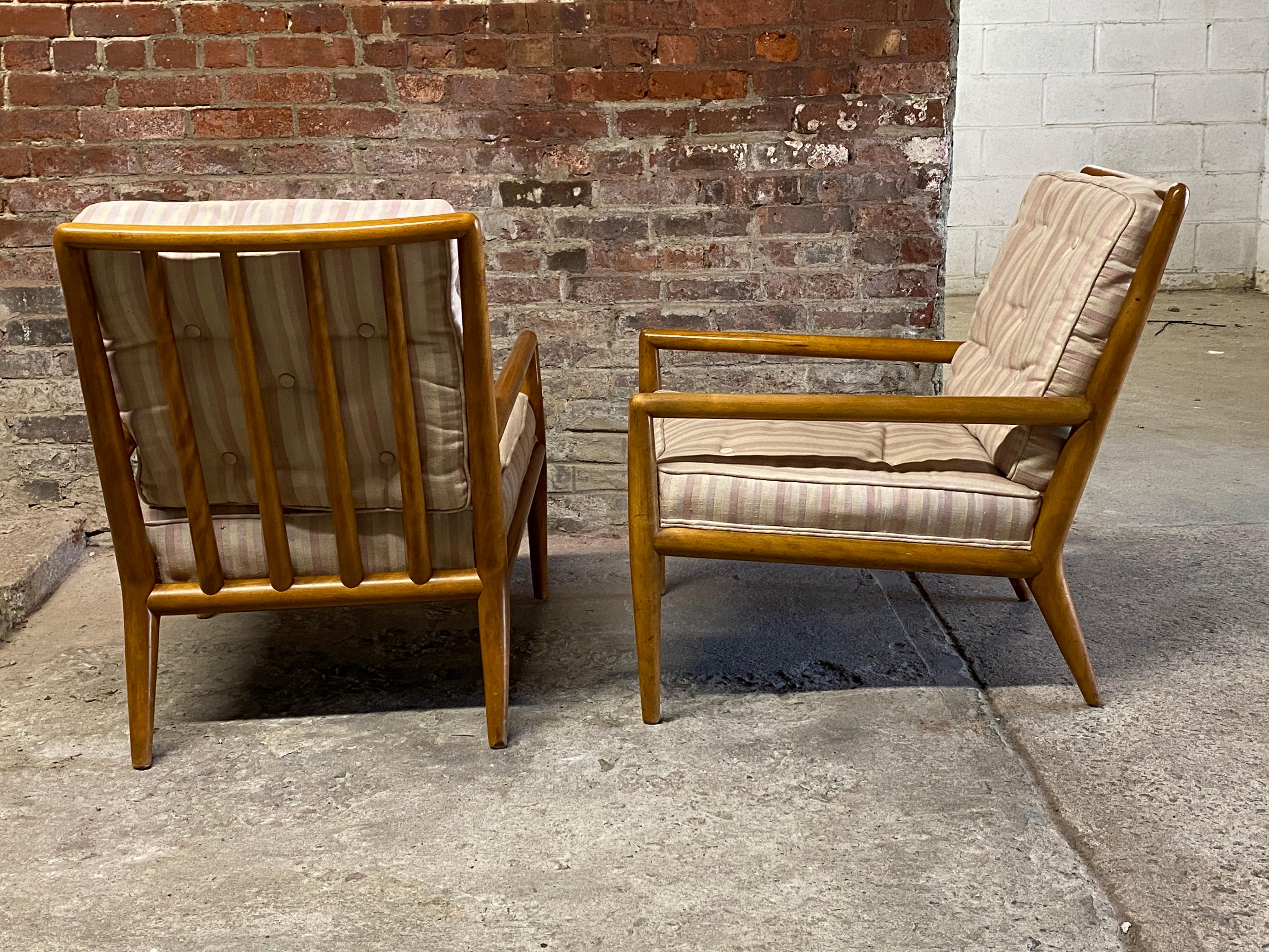 T.H. Robsjohn-Gibbings for Widdicomb Lounge Chairs In Good Condition In Garnerville, NY