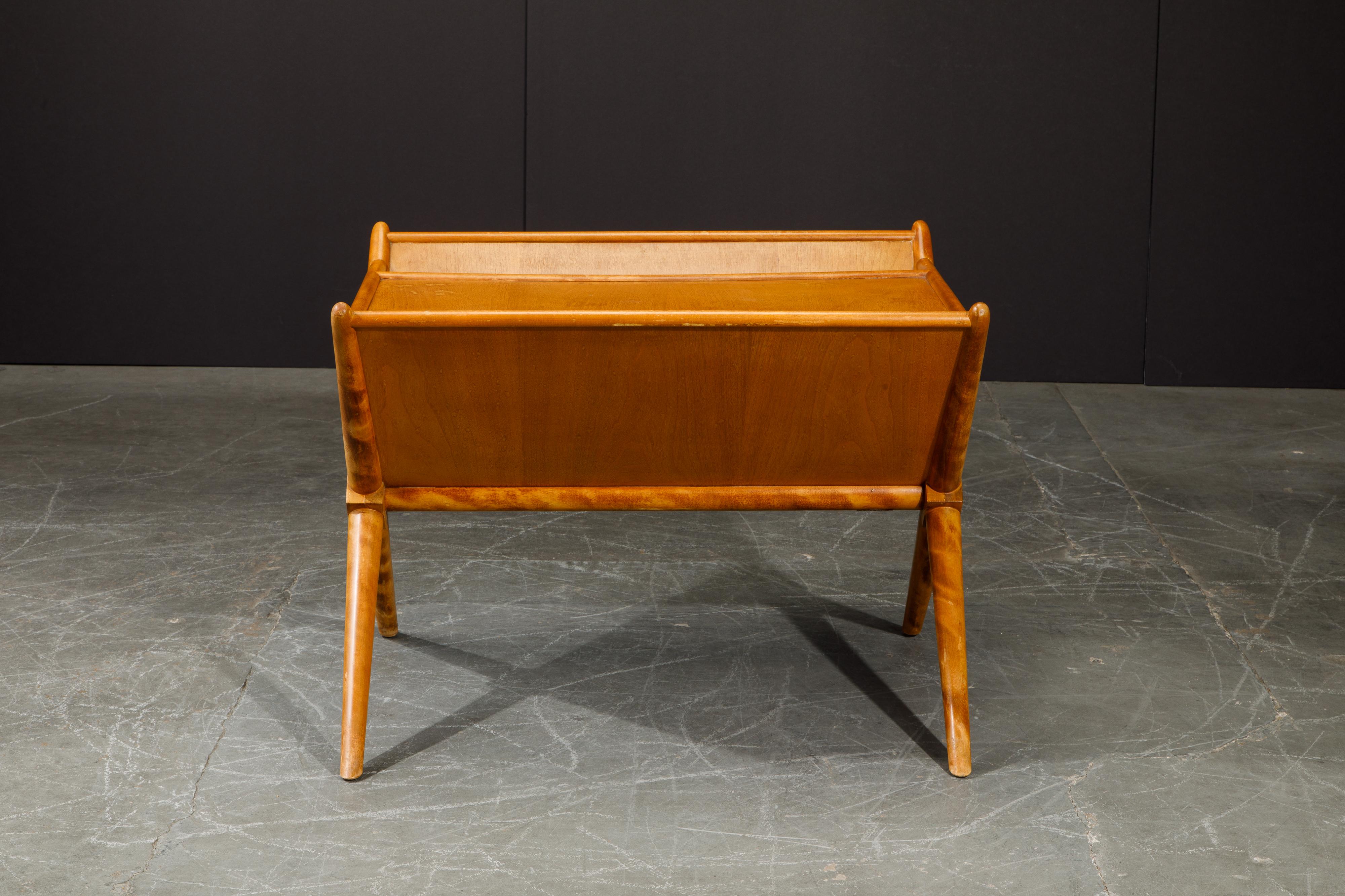 Mid-20th Century T.H. Robsjohn-Gibbings for Widdicomb Magazine Side Table, circa 1950, Signed