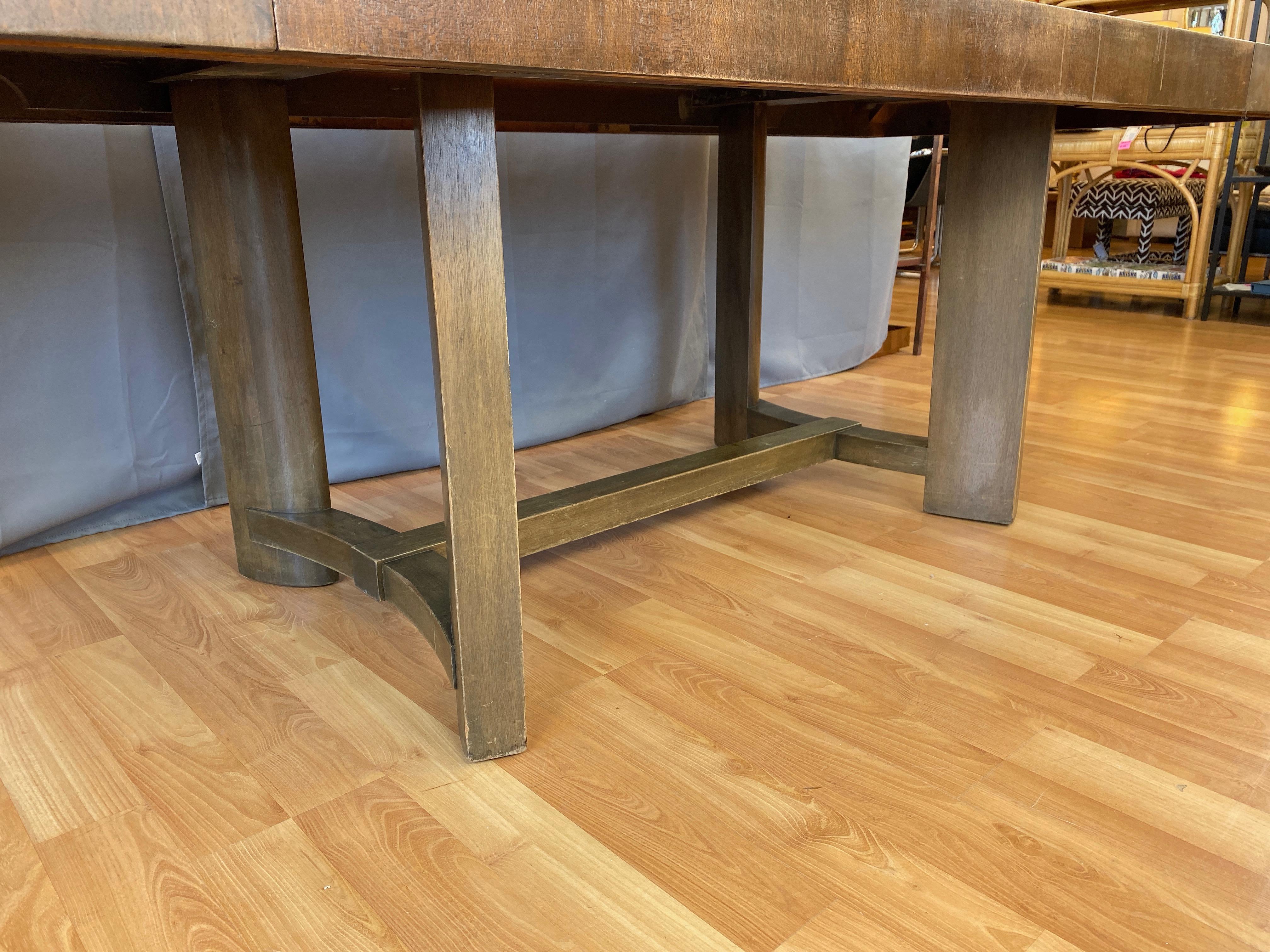 T.H. Robsjohn-Gibbings for Widdicomb Mahogany Extendable Dining Table, 1940s 1