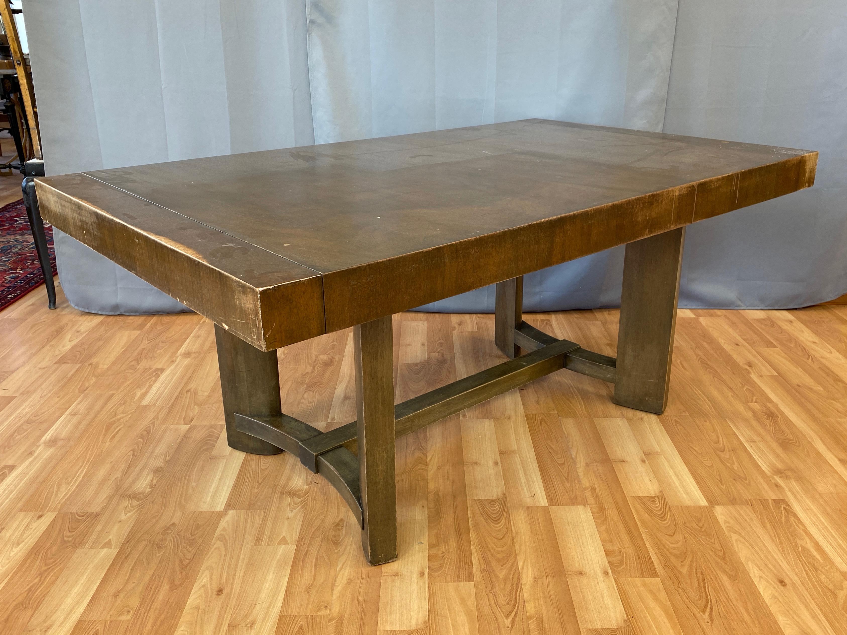 T.H. Robsjohn-Gibbings for Widdicomb Mahogany Extendable Dining Table, 1940s 2