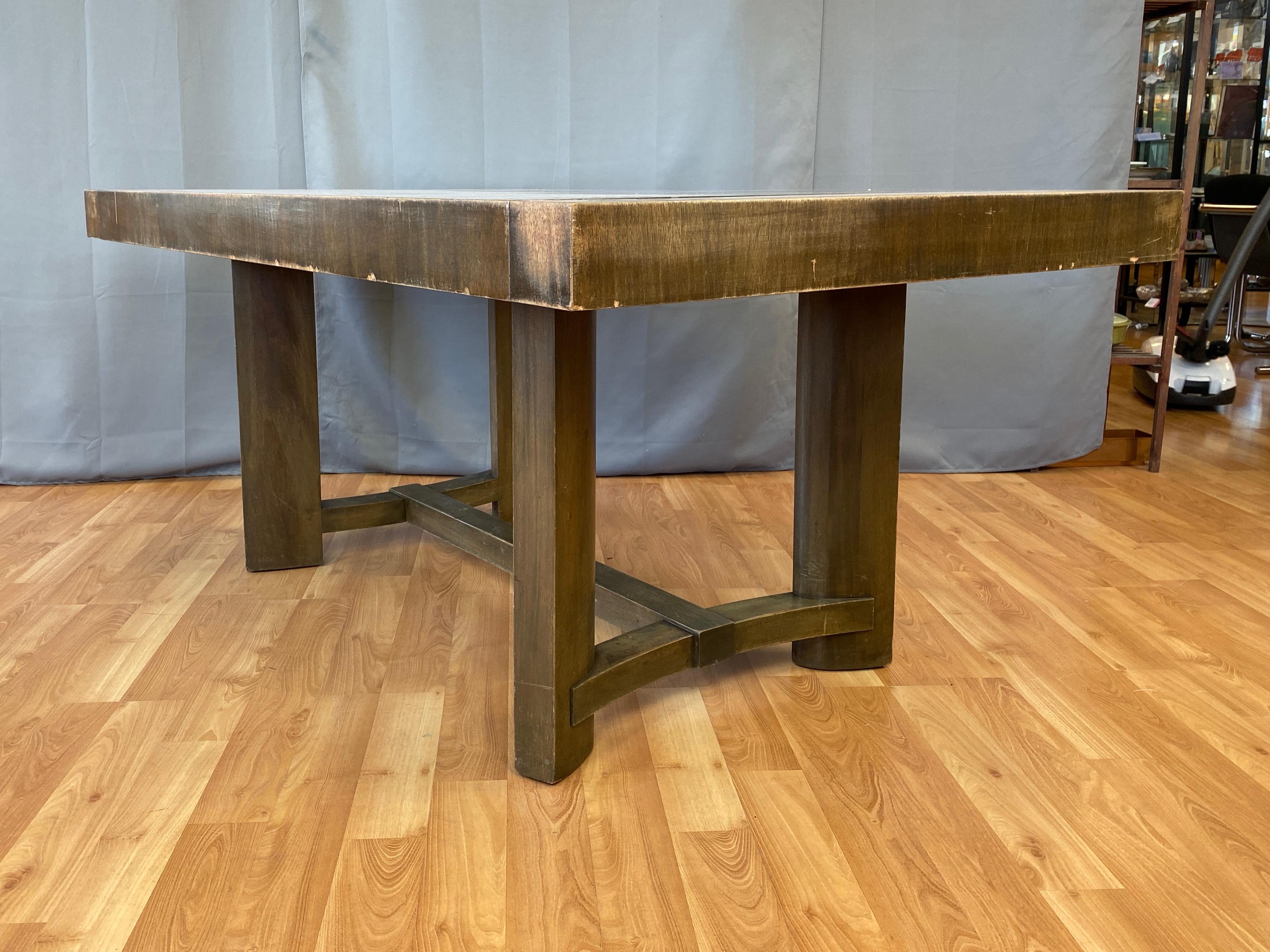 American T.H. Robsjohn-Gibbings for Widdicomb Mahogany Extendable Dining Table, 1940s